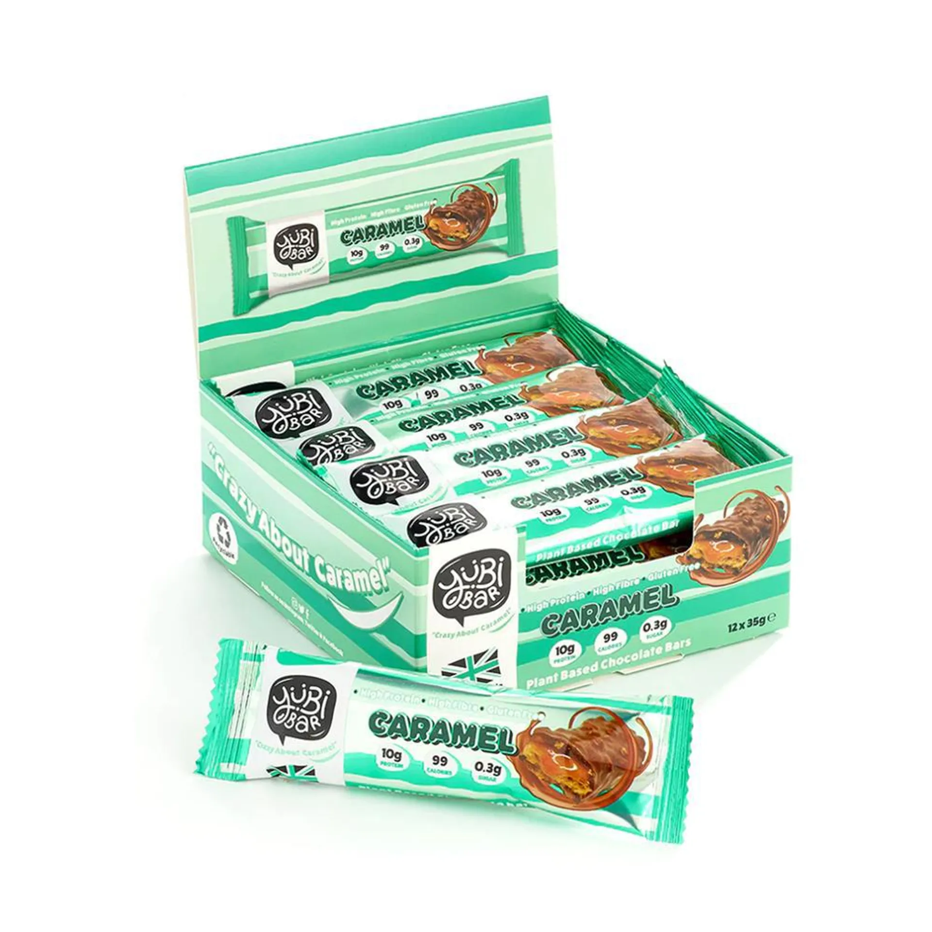 Yubi Bar: Plant Based Chocolate Bar 12 Pack - Caramel