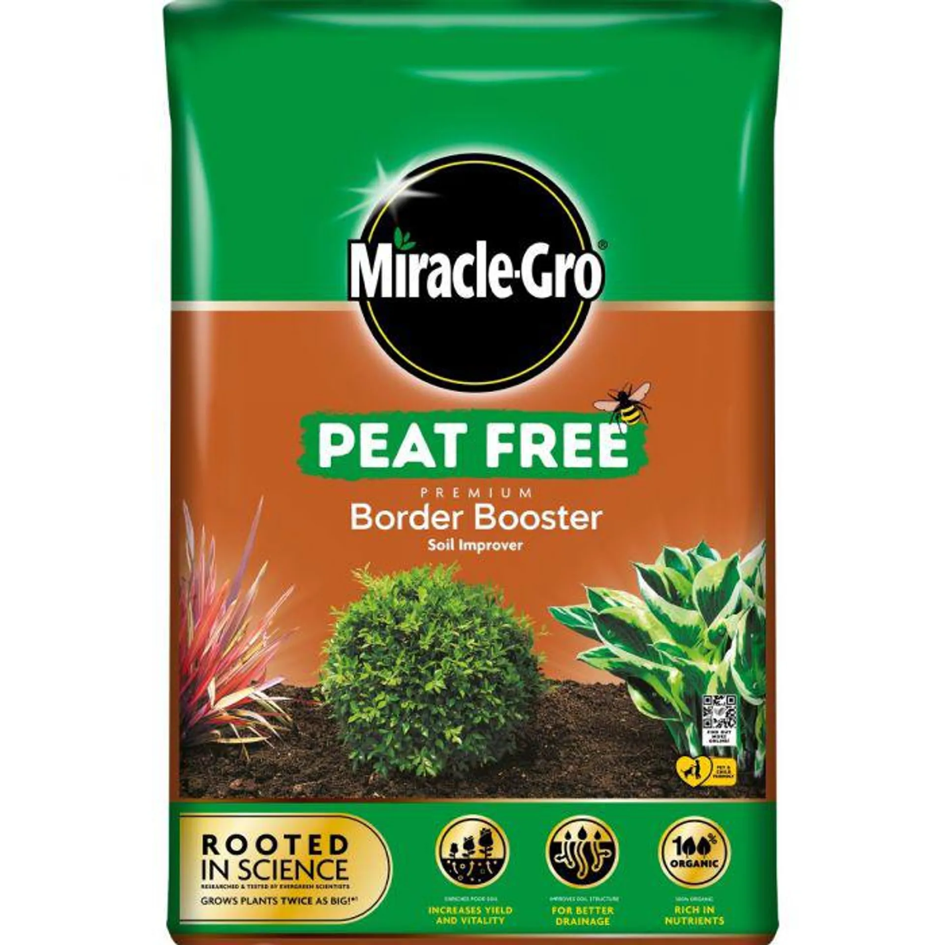 Miracle-Gro® Peat Free Premium Border Booster Soil Improver 40 Litres