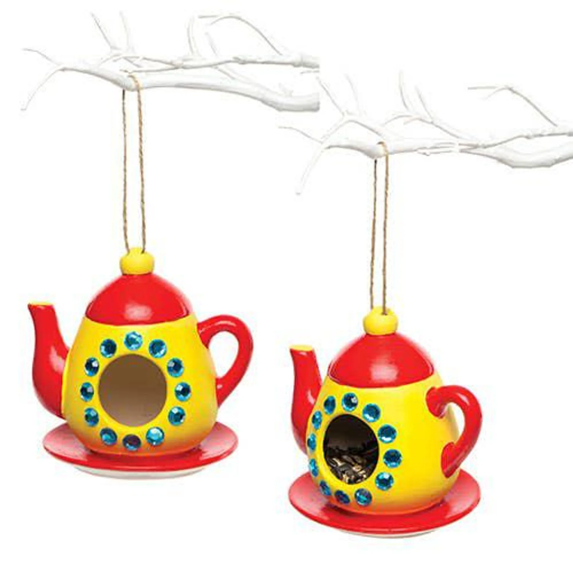 Teapot Ceramic Bird Feeders