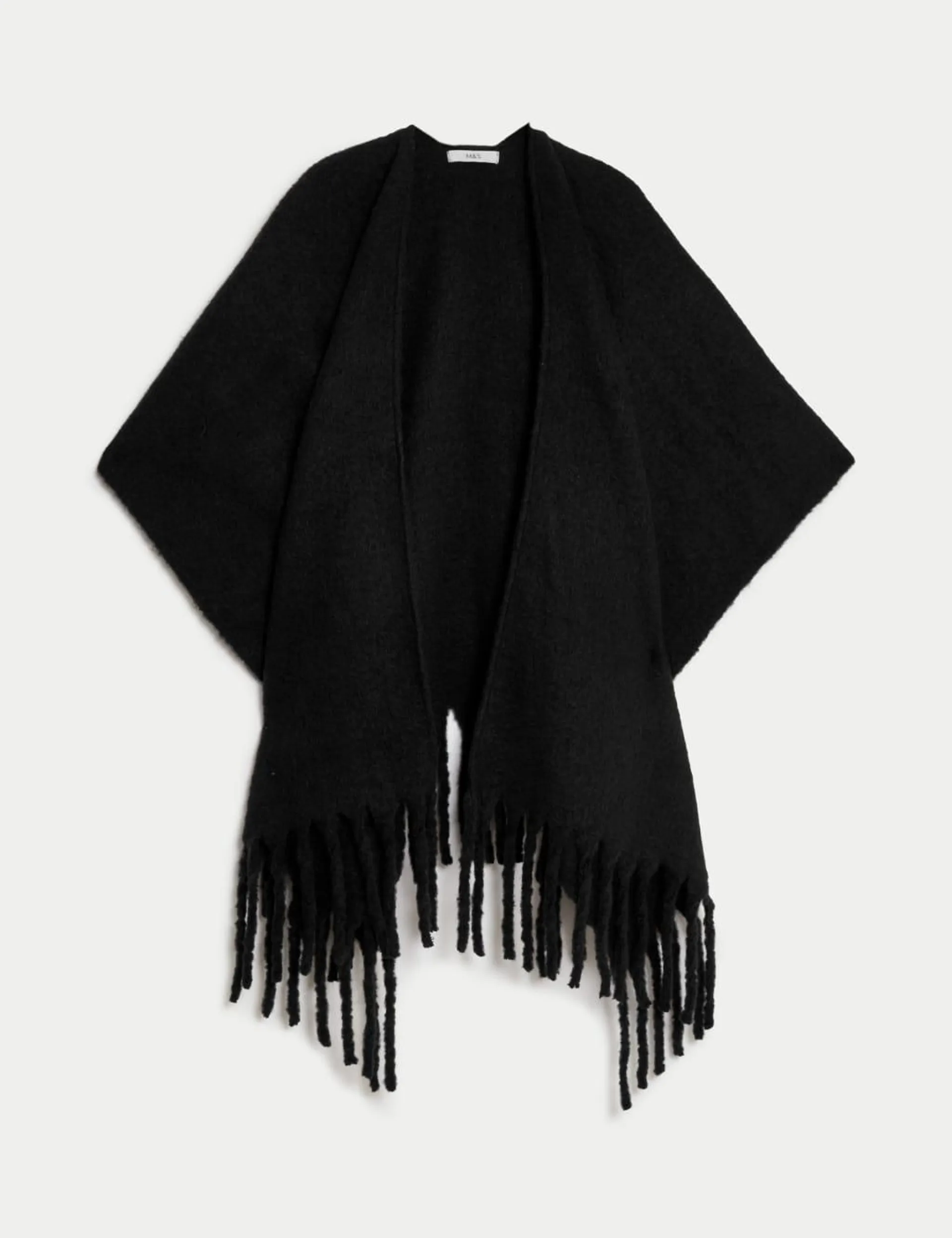 Brushed Fringed Poncho