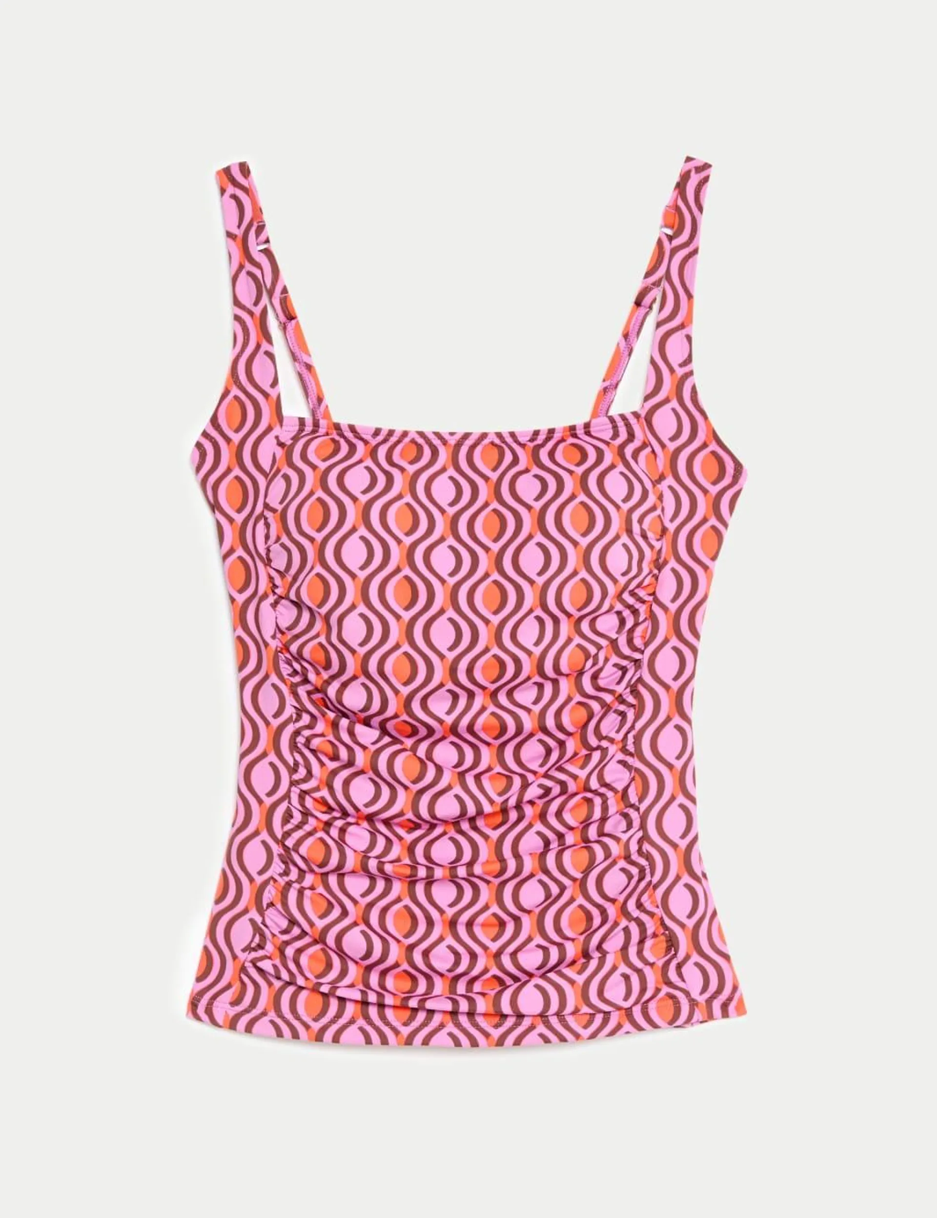 360 Tummy Control Printed Padded Tankini Top