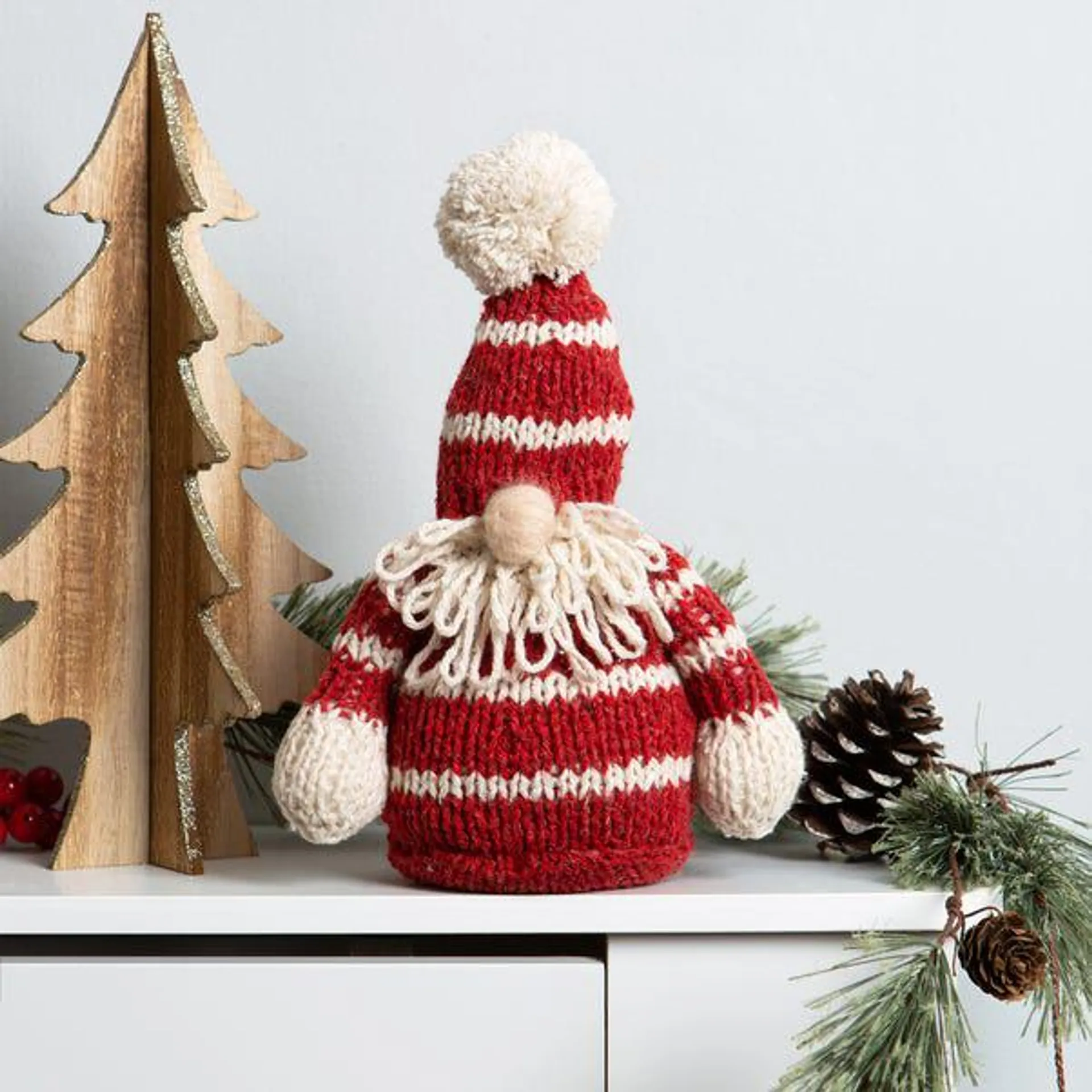 Wool Couture Christmas Gnome Red Knitting Kit