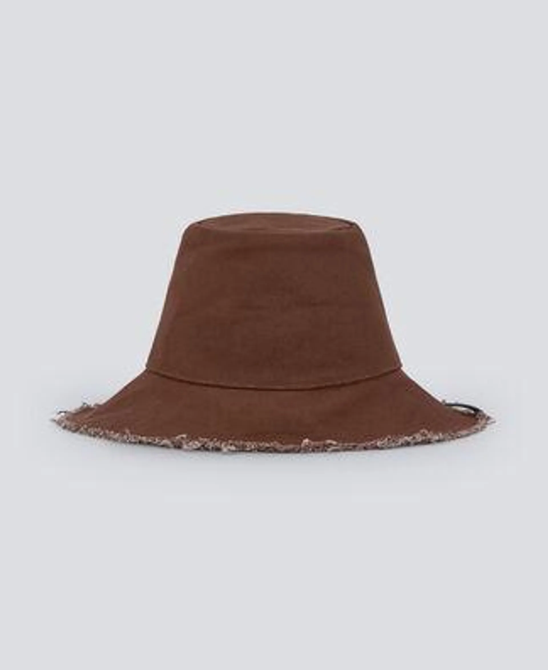 Cotton brown hat woman