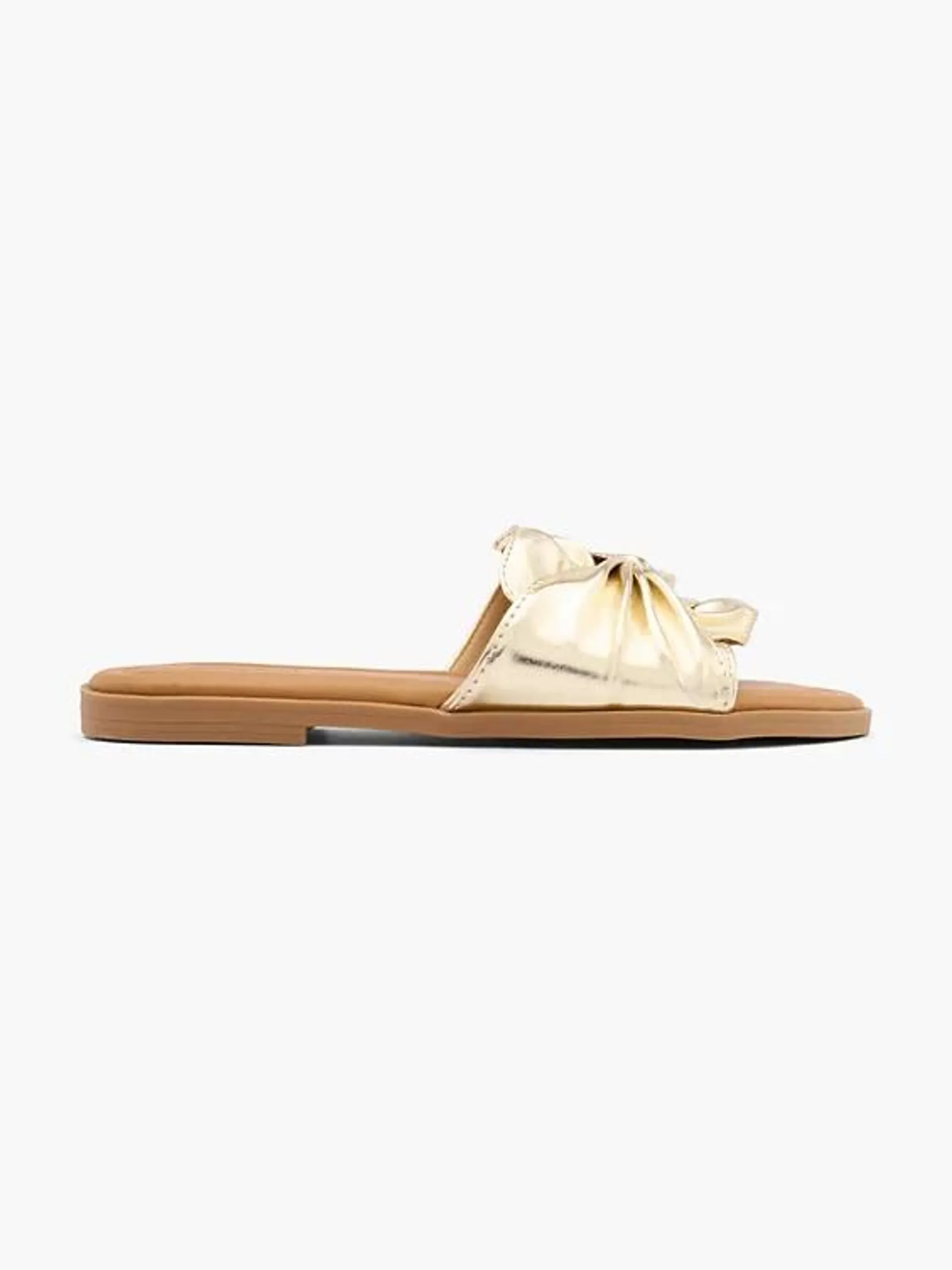 Gold Twist Detail Slip On Mule