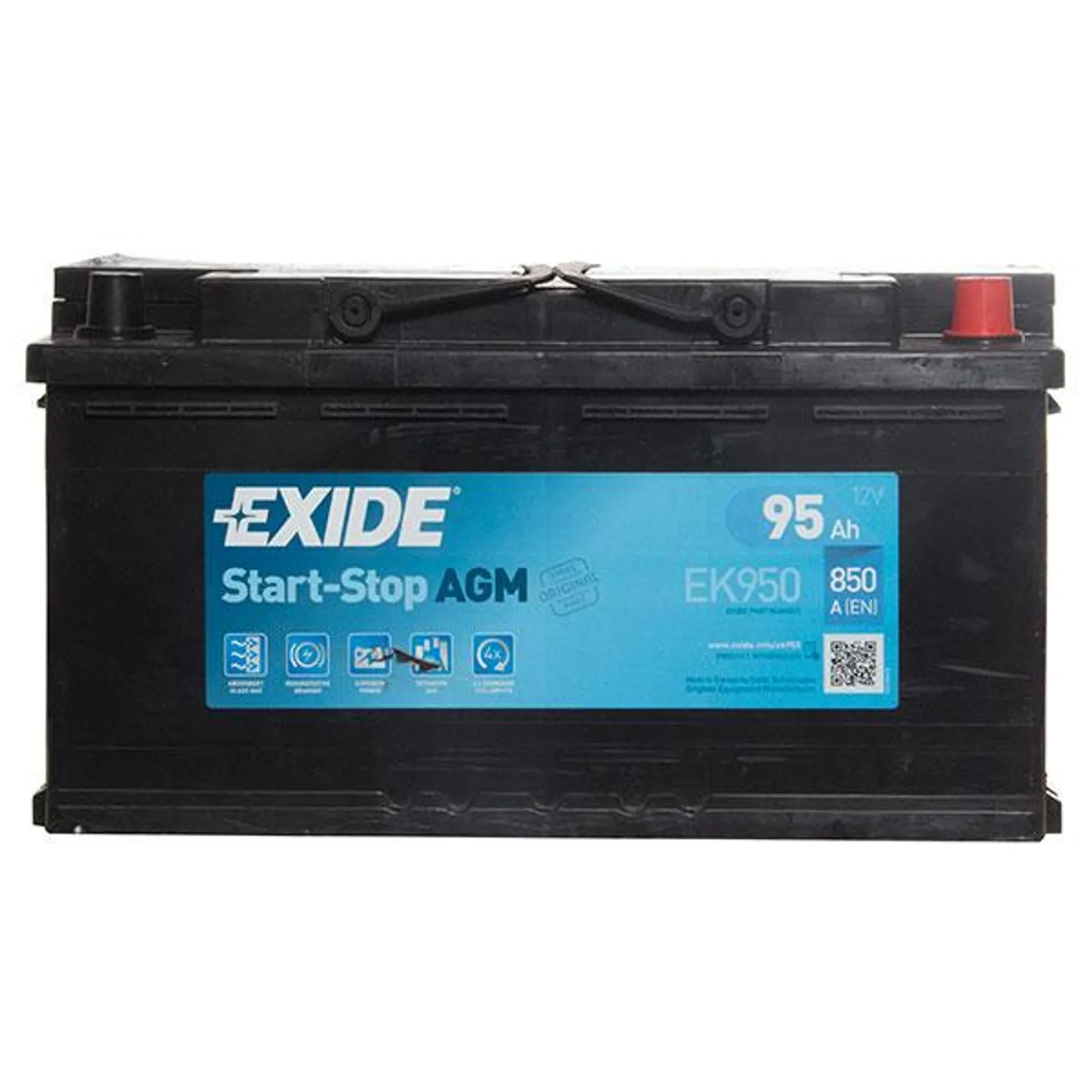 Exide AGM Stop/Start 019 95AH 850CCA Car Battery - 3 Year Guarantee