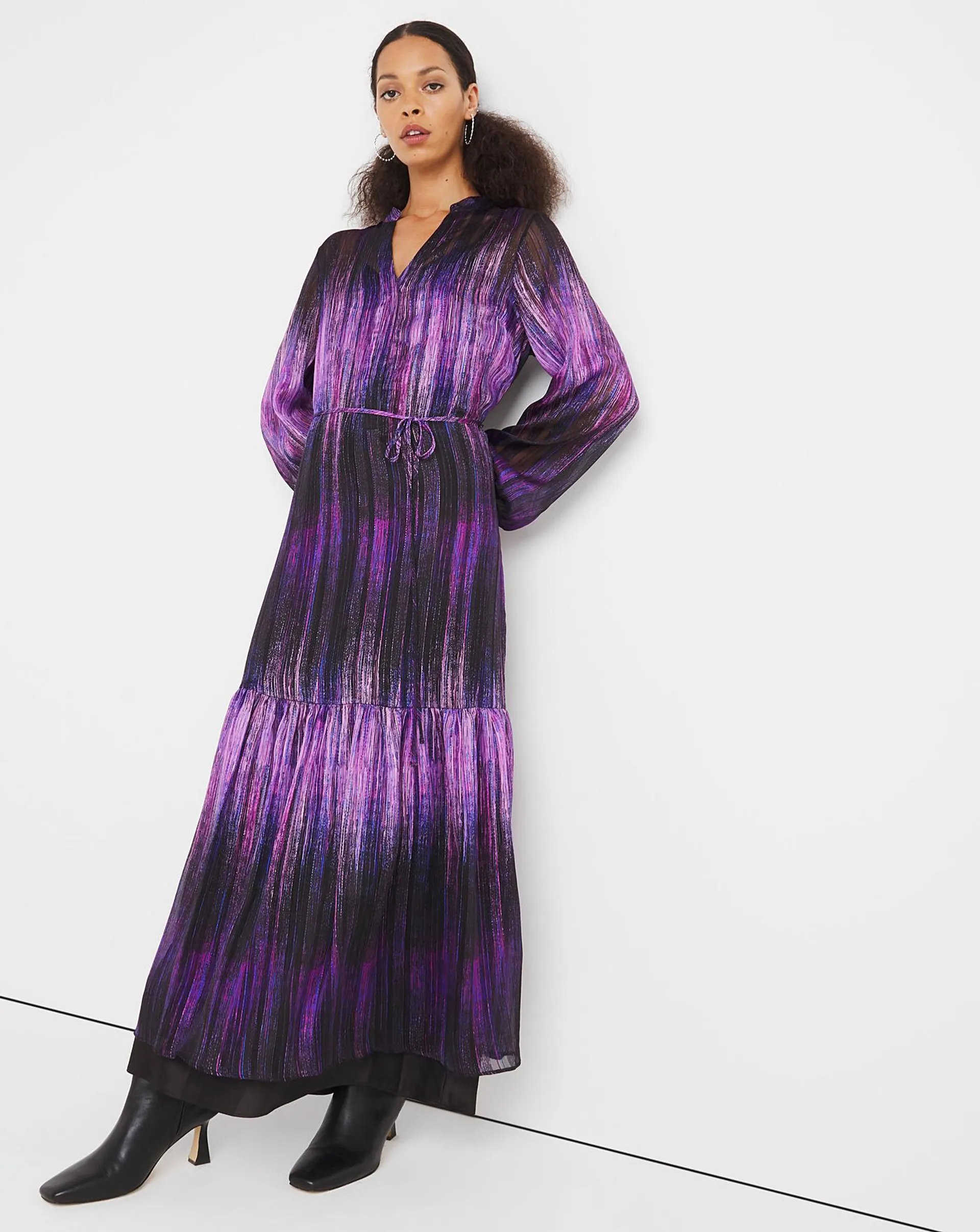 Jo by Joanna Hope Stripe Print Midi Dress