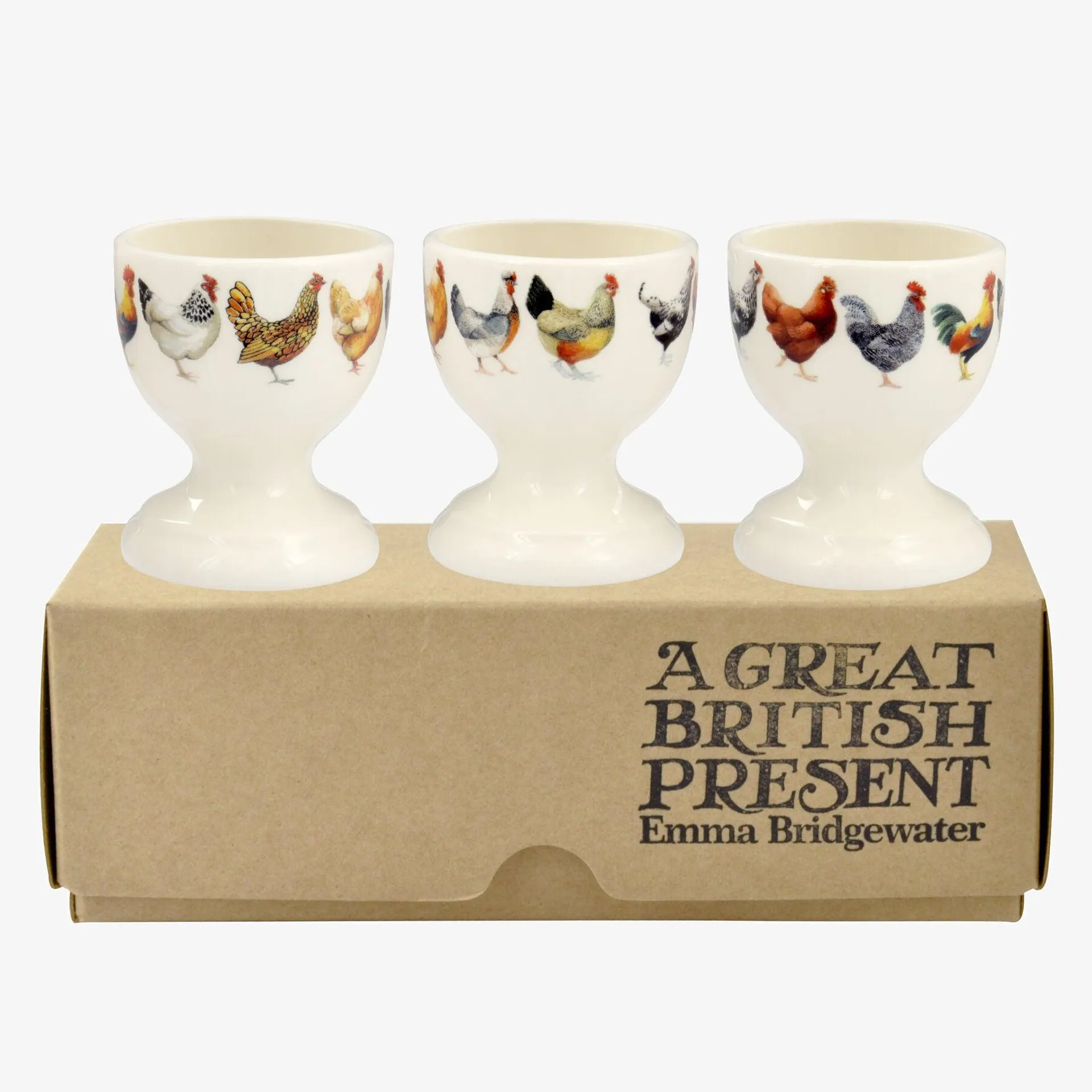 Rise & Shine Set Of 3 Egg Cups Boxed