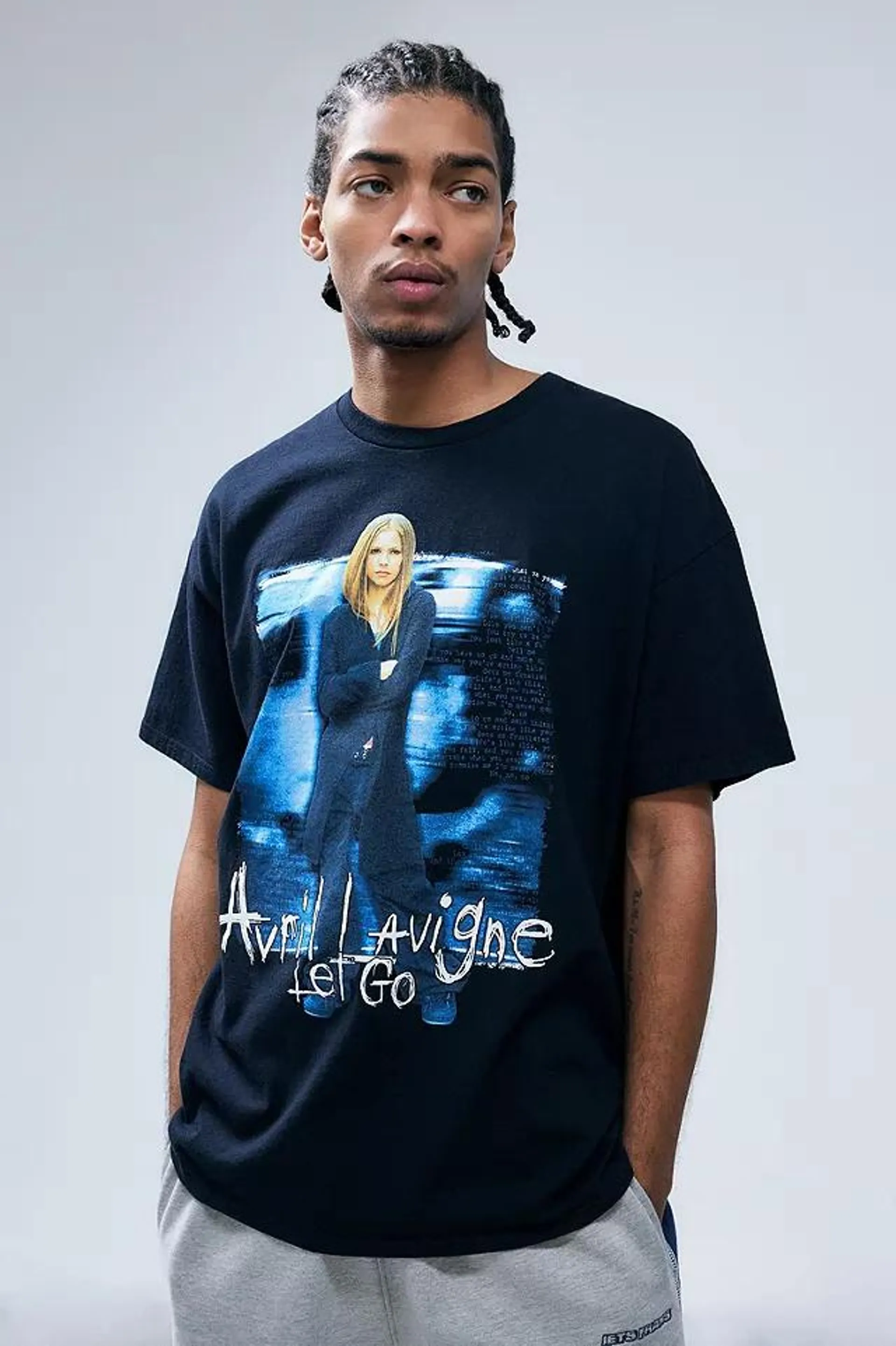 UO Overdyed Black Avril Lavigne T-Shirt
