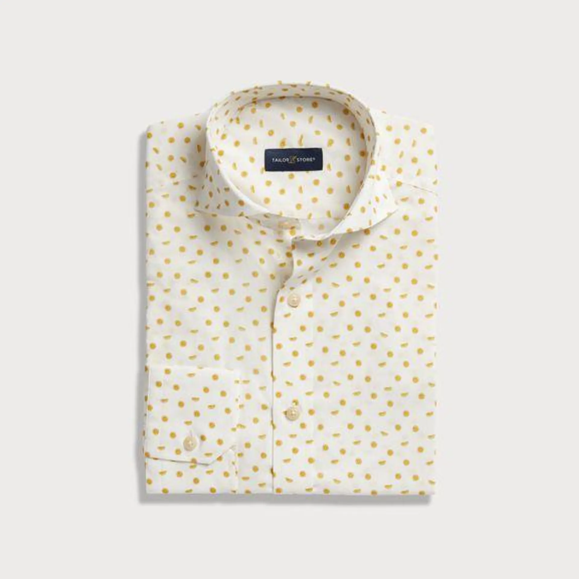 Poplin shirt with citrus print