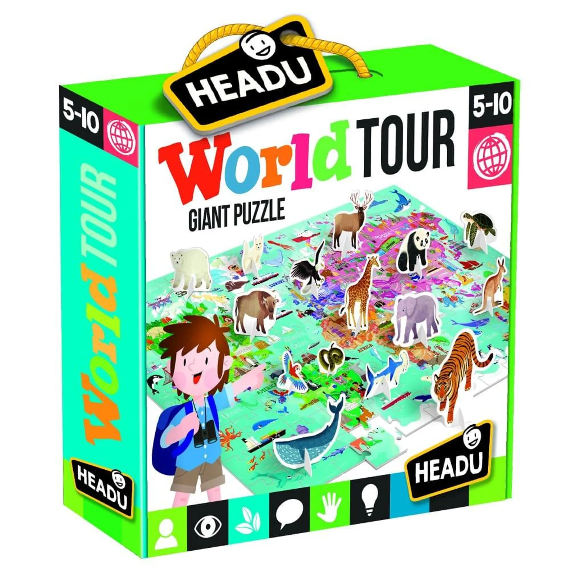 World Tour Giant Jigsaw with 3D Animals