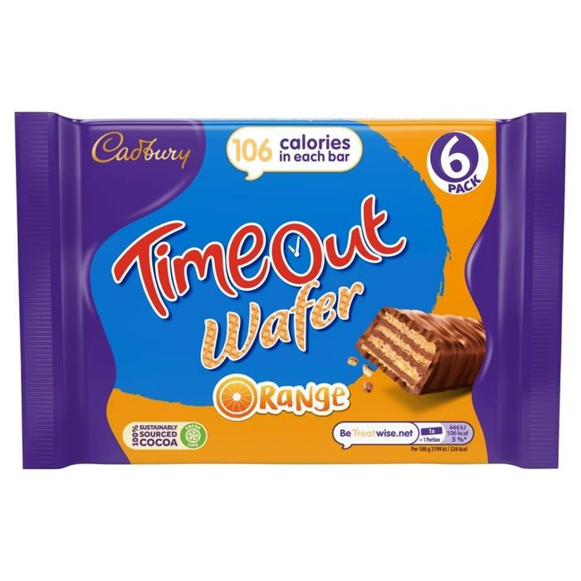 Cadbury Timeout Wafer Orange (Pack of 6)