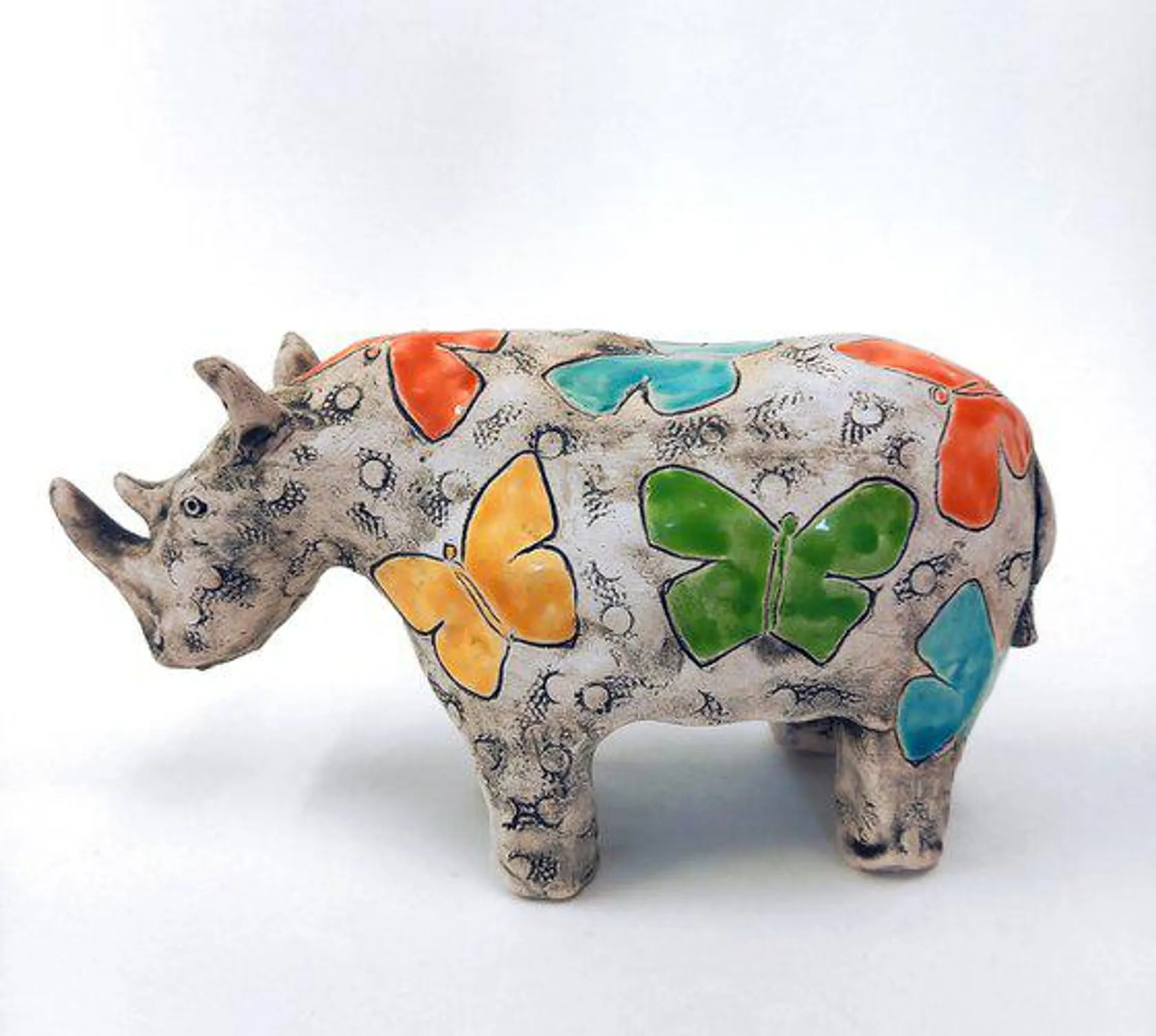 Rhino with Butterflies (2023)