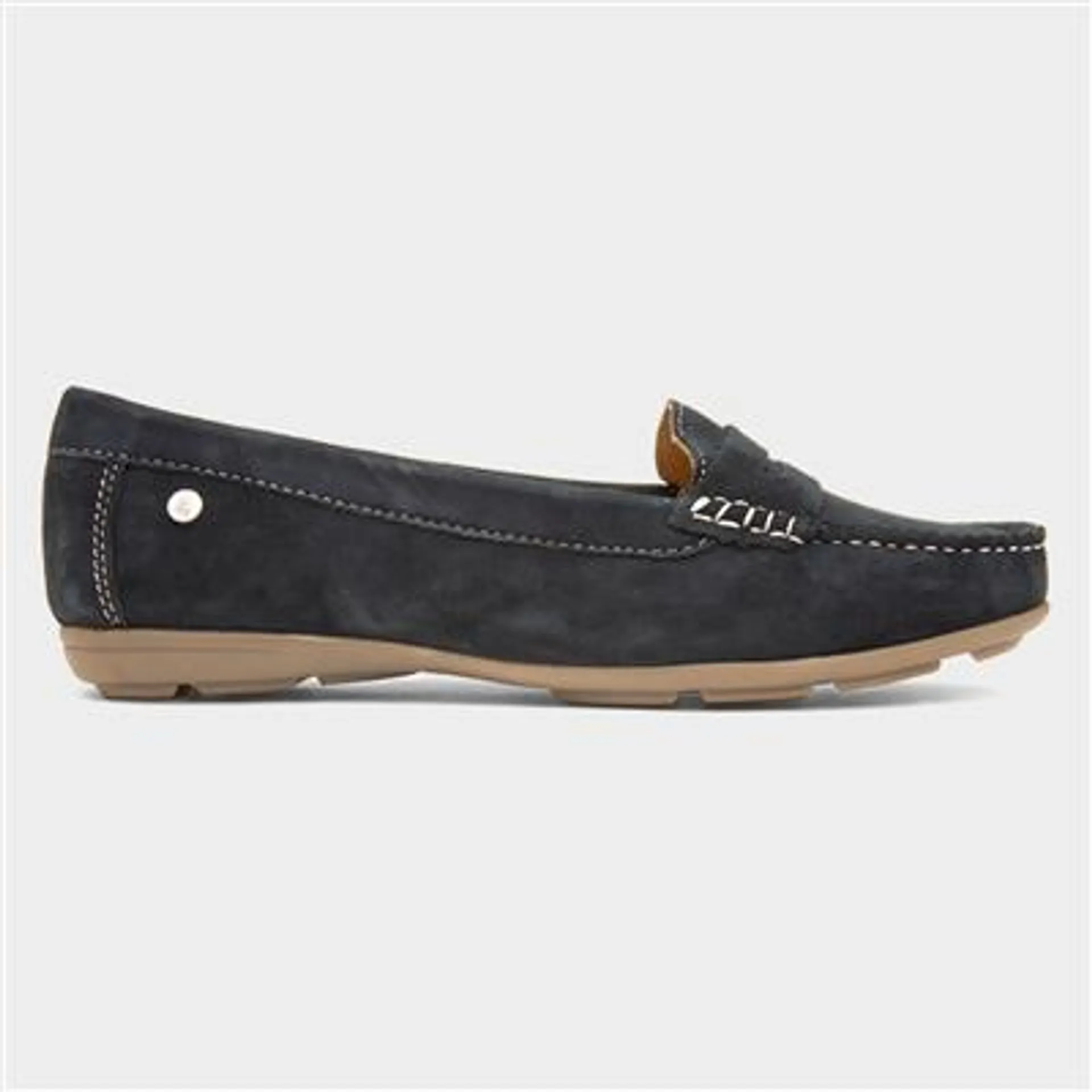 Margot Womens Navy Leather Loafer
