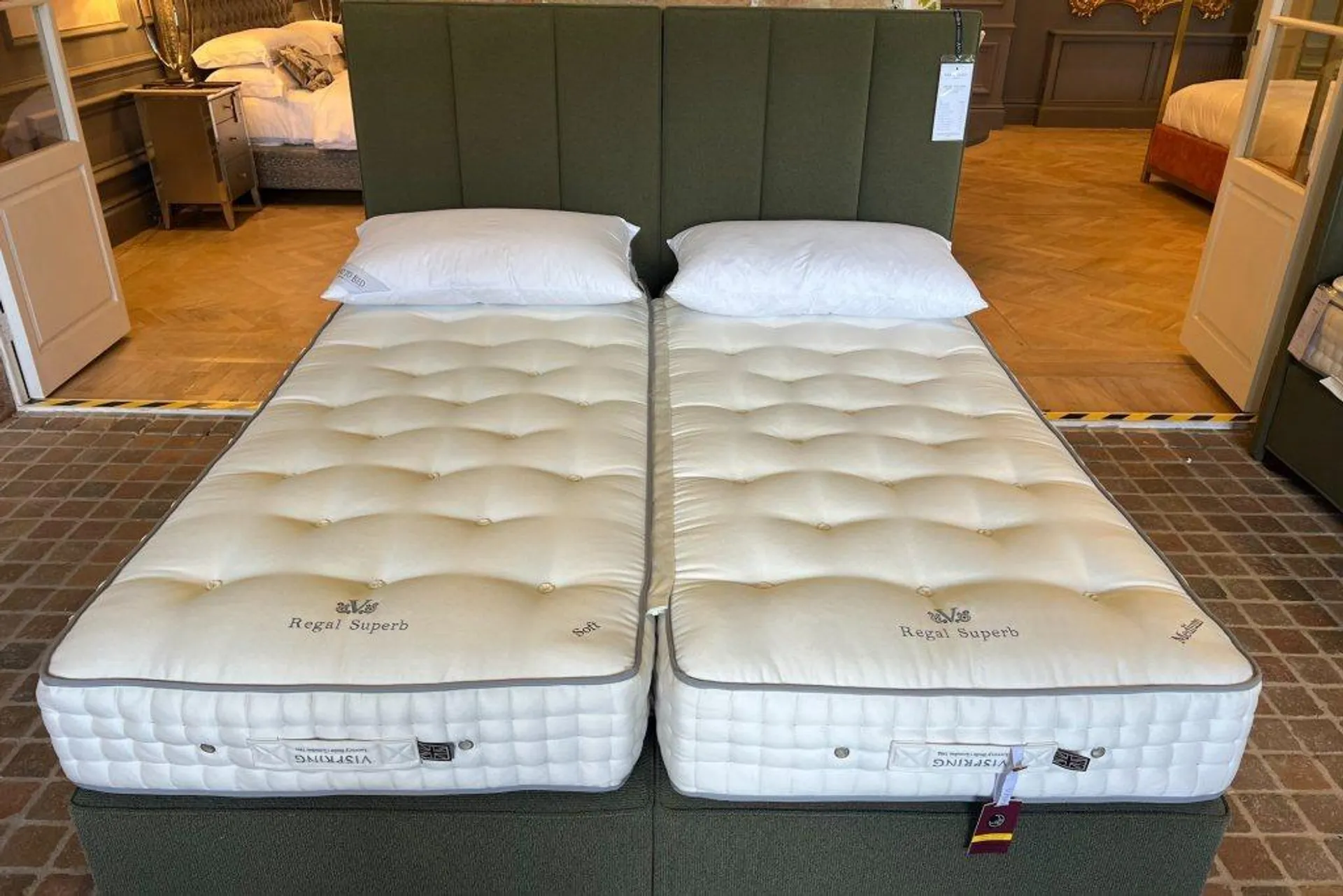 Vispring Regal Superb Superking size Z&L Divan Set & Ceto Headboards - Ex Display