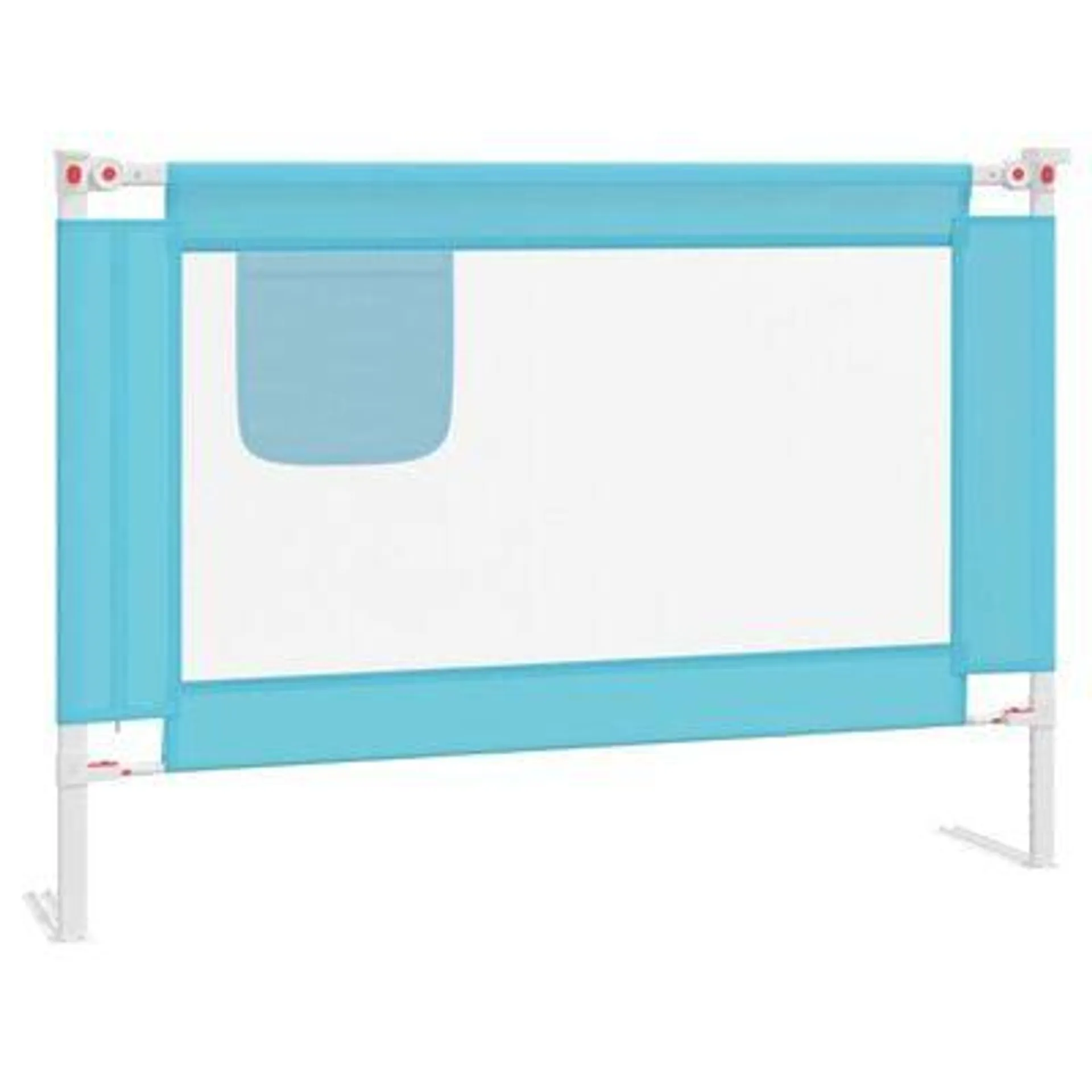 vidaXL Toddler Safety Bed Rail Blue 90x25 cm Fabric