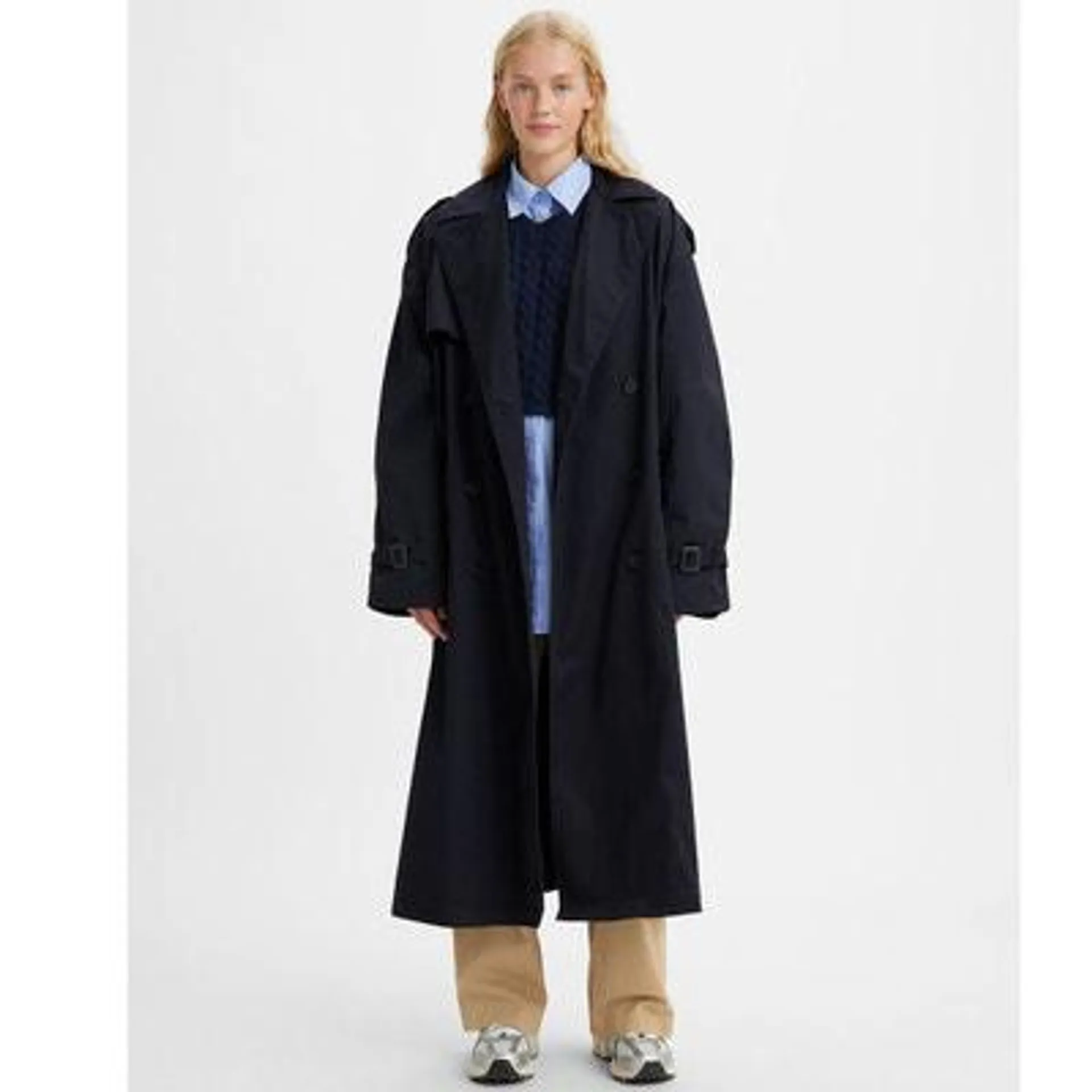Cotton Long Trench Coat