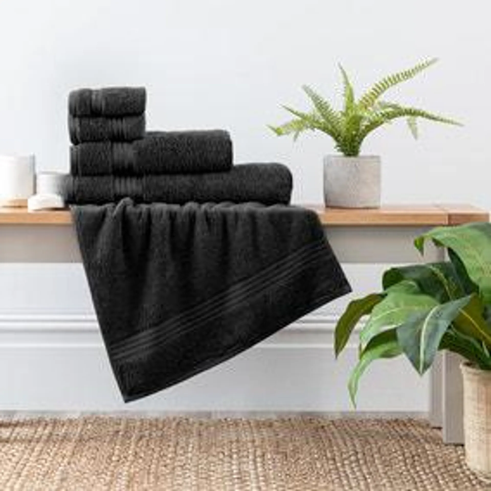 Black Egyptian Cotton Towel