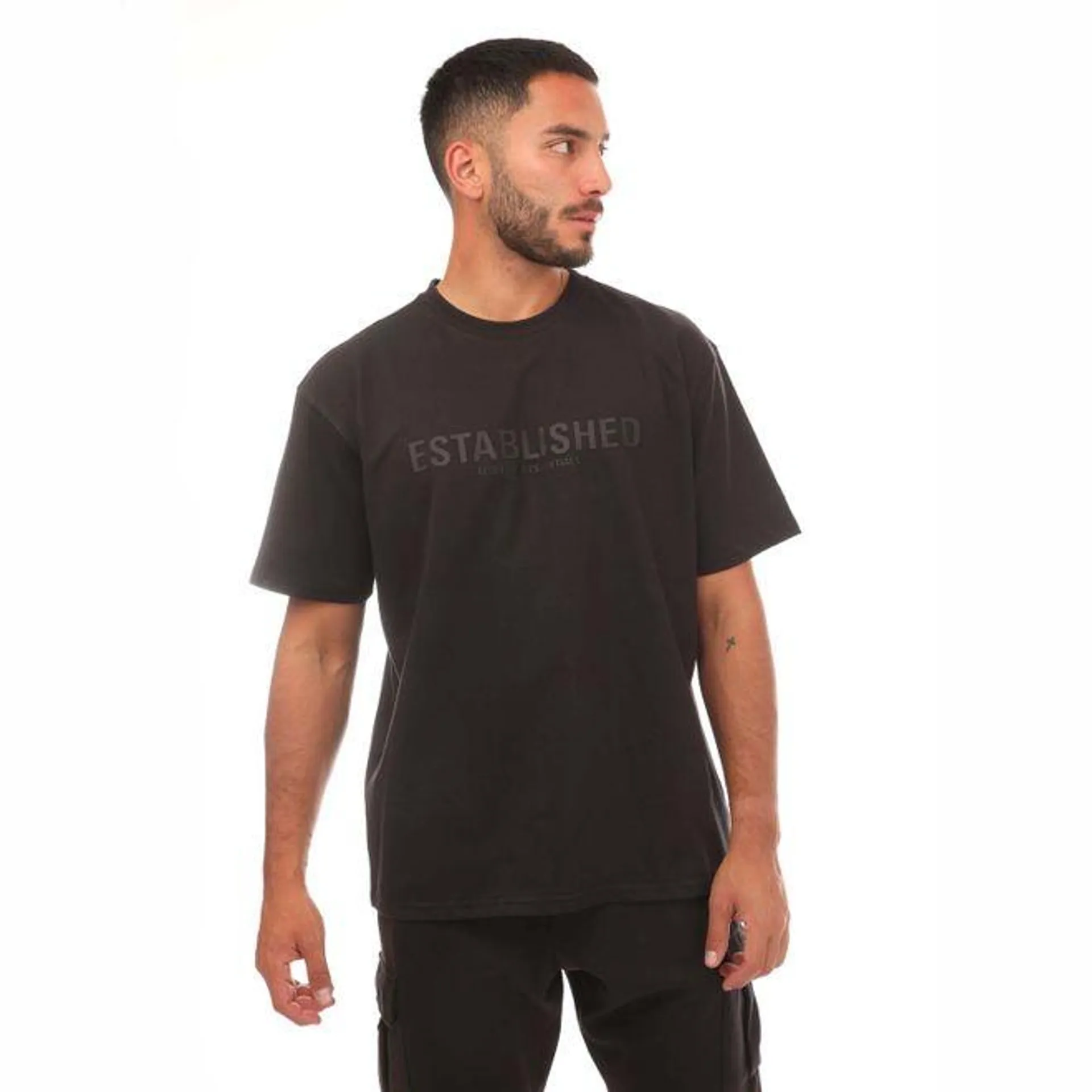 Established Unwashed Core Logo T-Shirt in Black