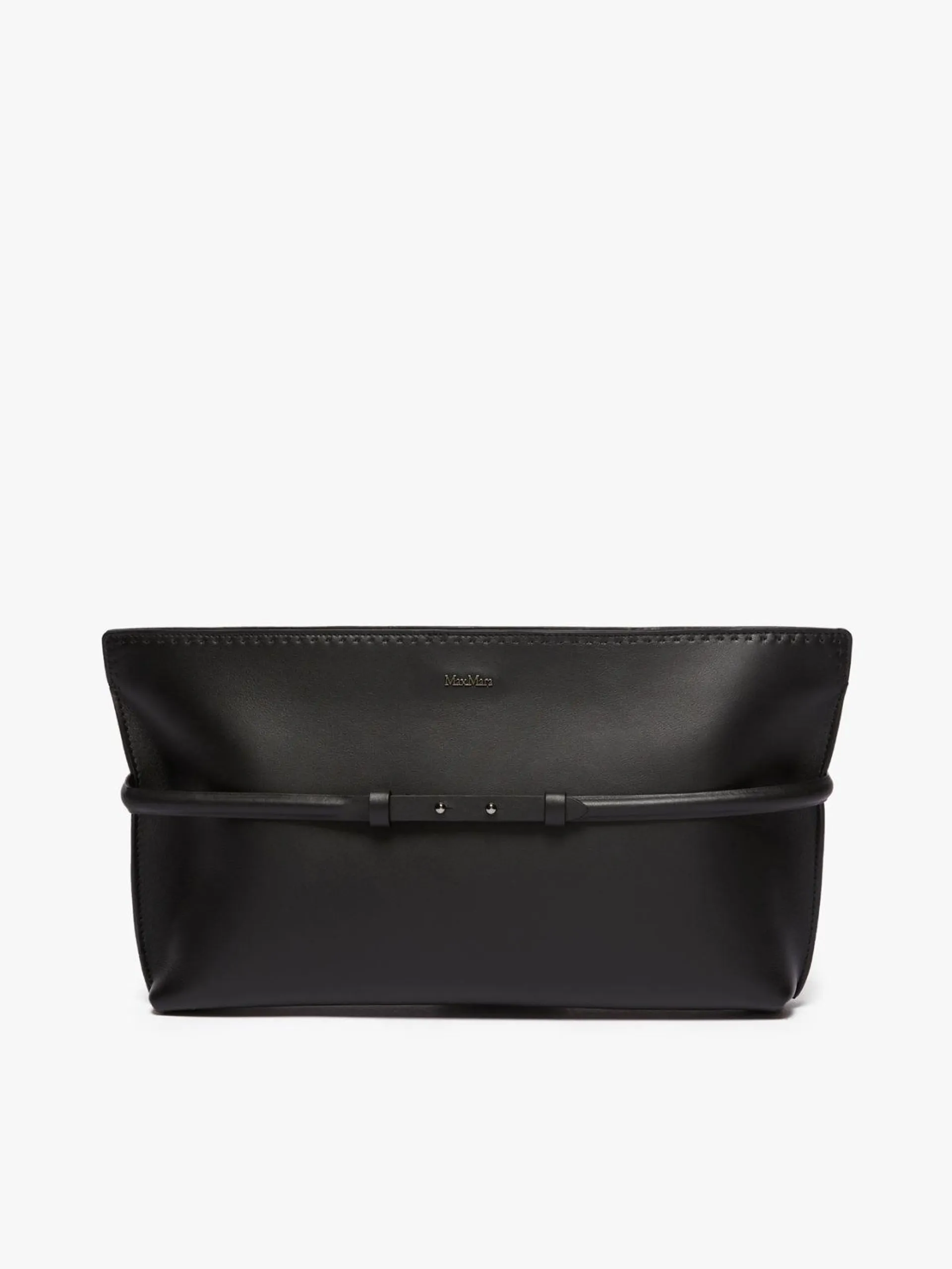 Leather Archetipo clutch with wristband