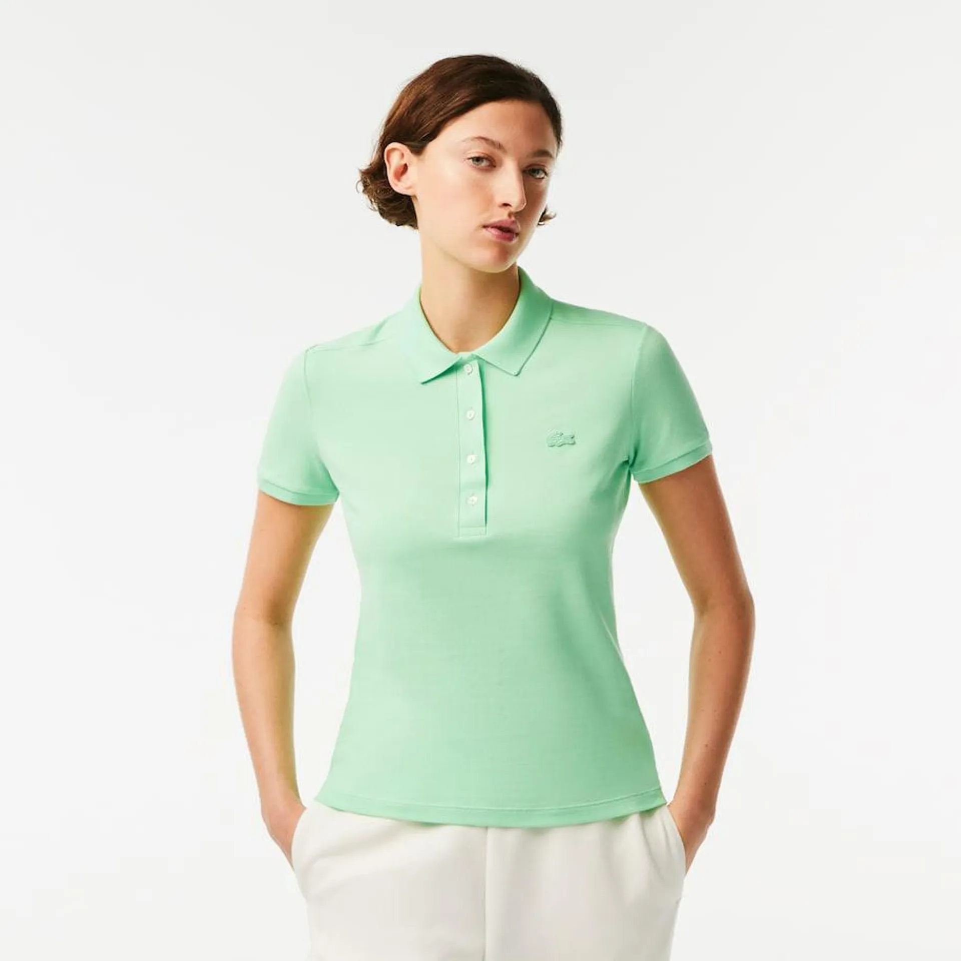 Women's Lacoste Slim fit Stretch Cotton Piqué Polo Shirt