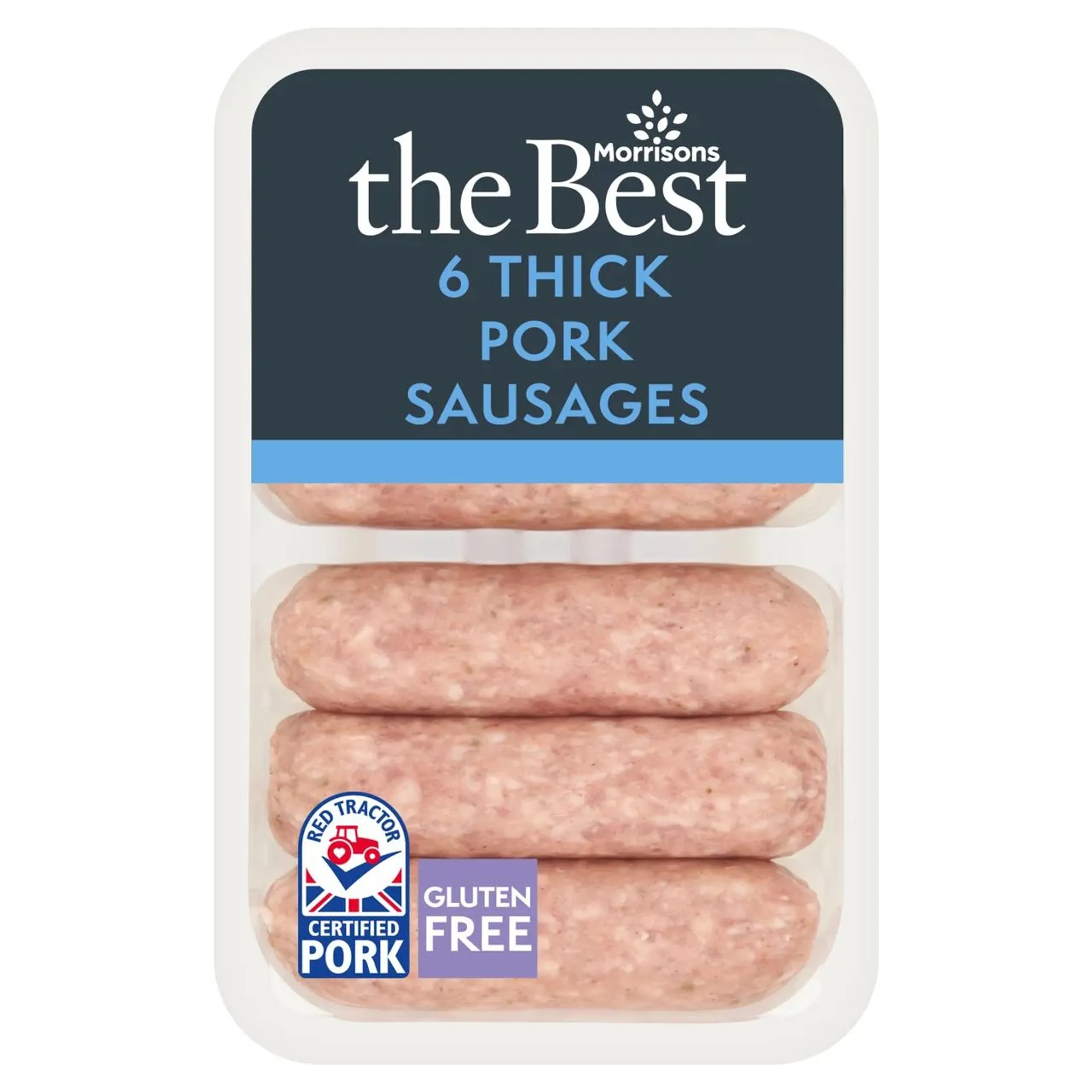 Morrisons The Best 6 Thick Pork Sausages