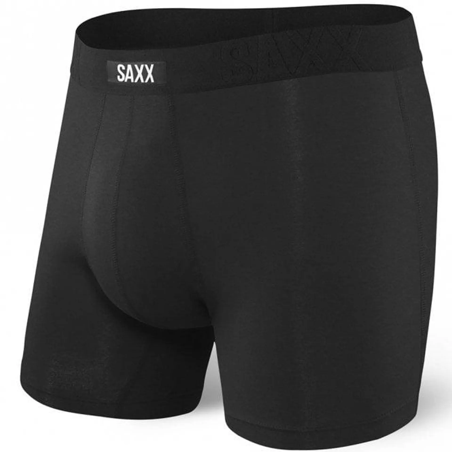 Undercover Boxer Brief with Fly Opening, Solid Black