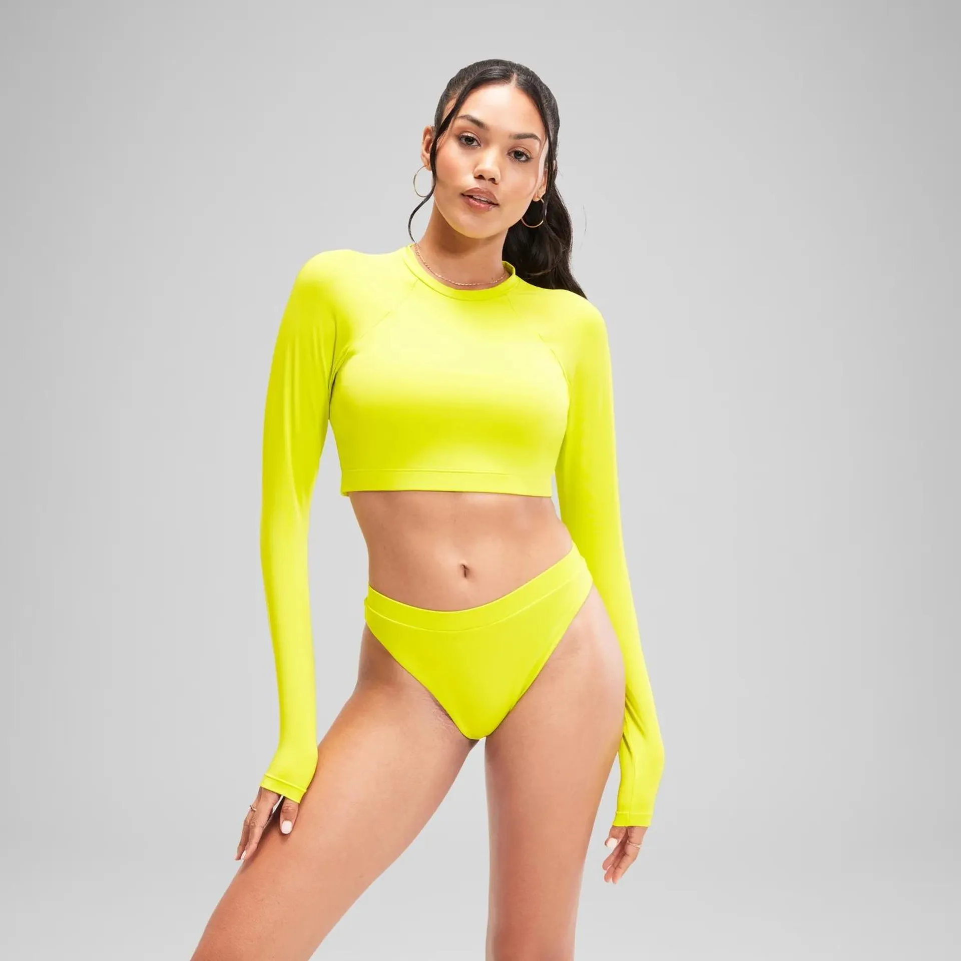 FLU3NTE High Waist Bikini Bottom Green