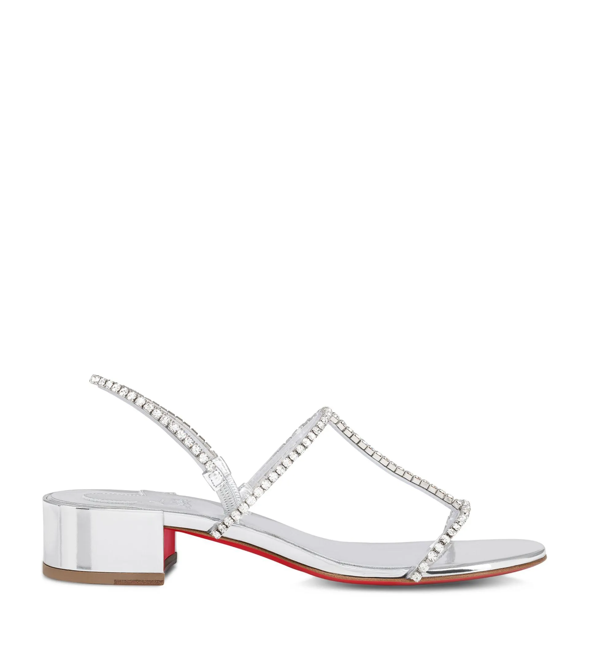 Simple Queenie Leather Metallic Sandals 25