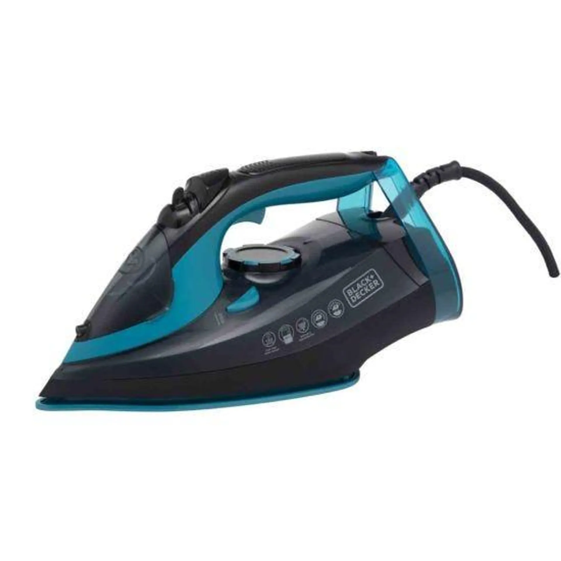 Black + Decker BXIR22001GB 2600W Steam Iron - Black and Blue