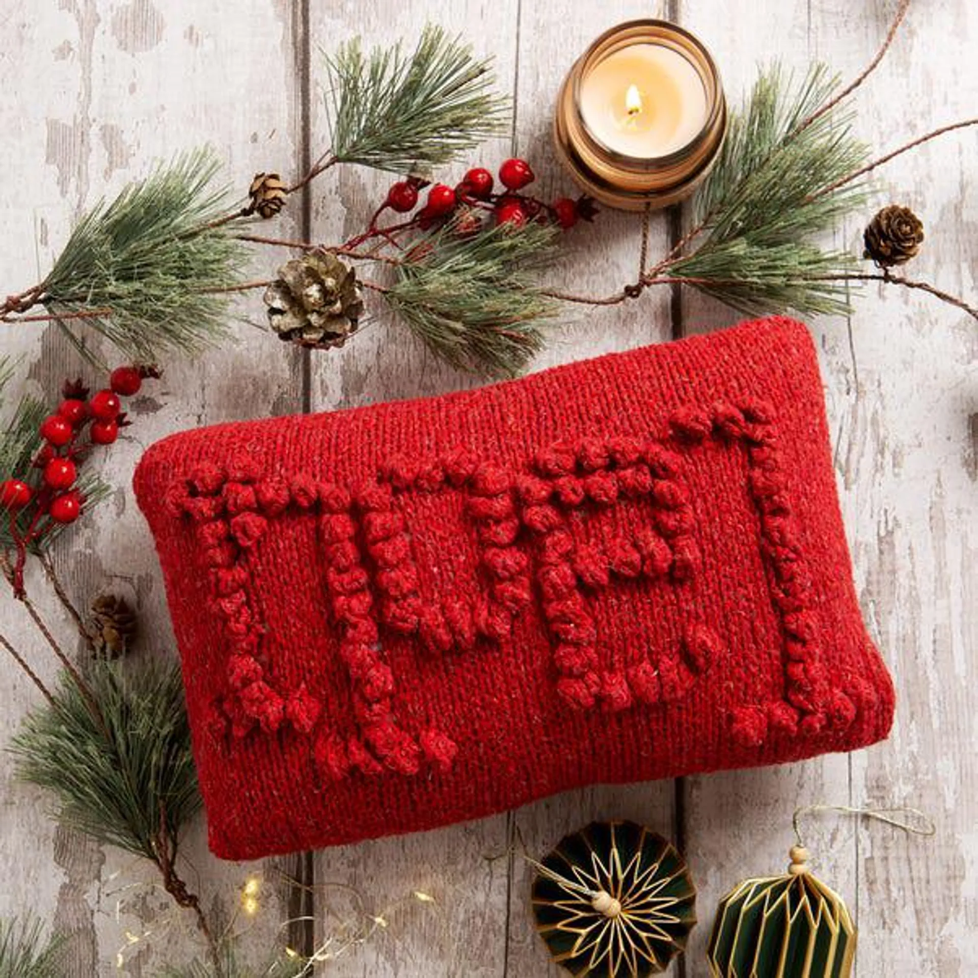 Wool Couture Christmas Noel Cushion Knitting Kit