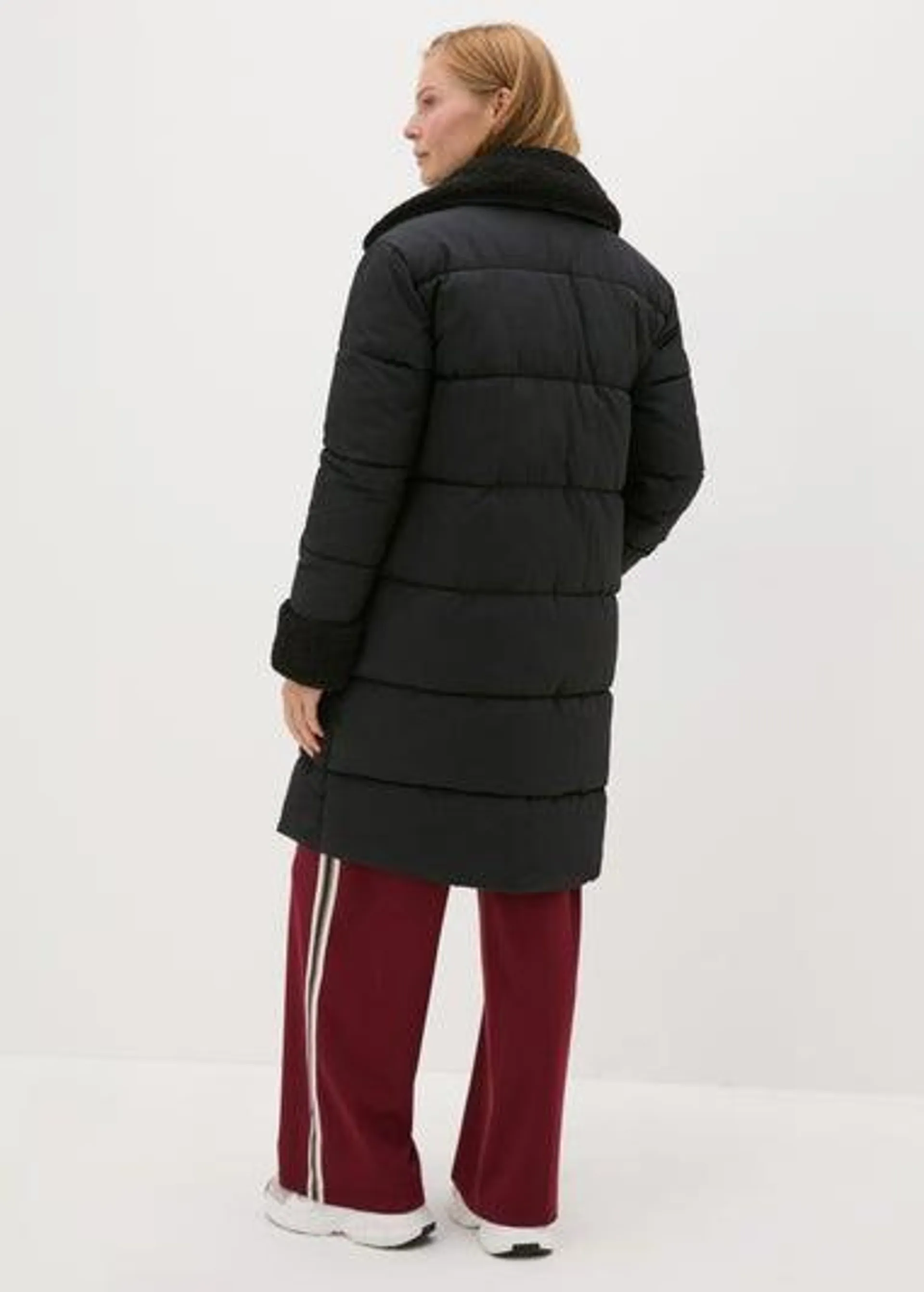 Black Hybrid Padded Coat