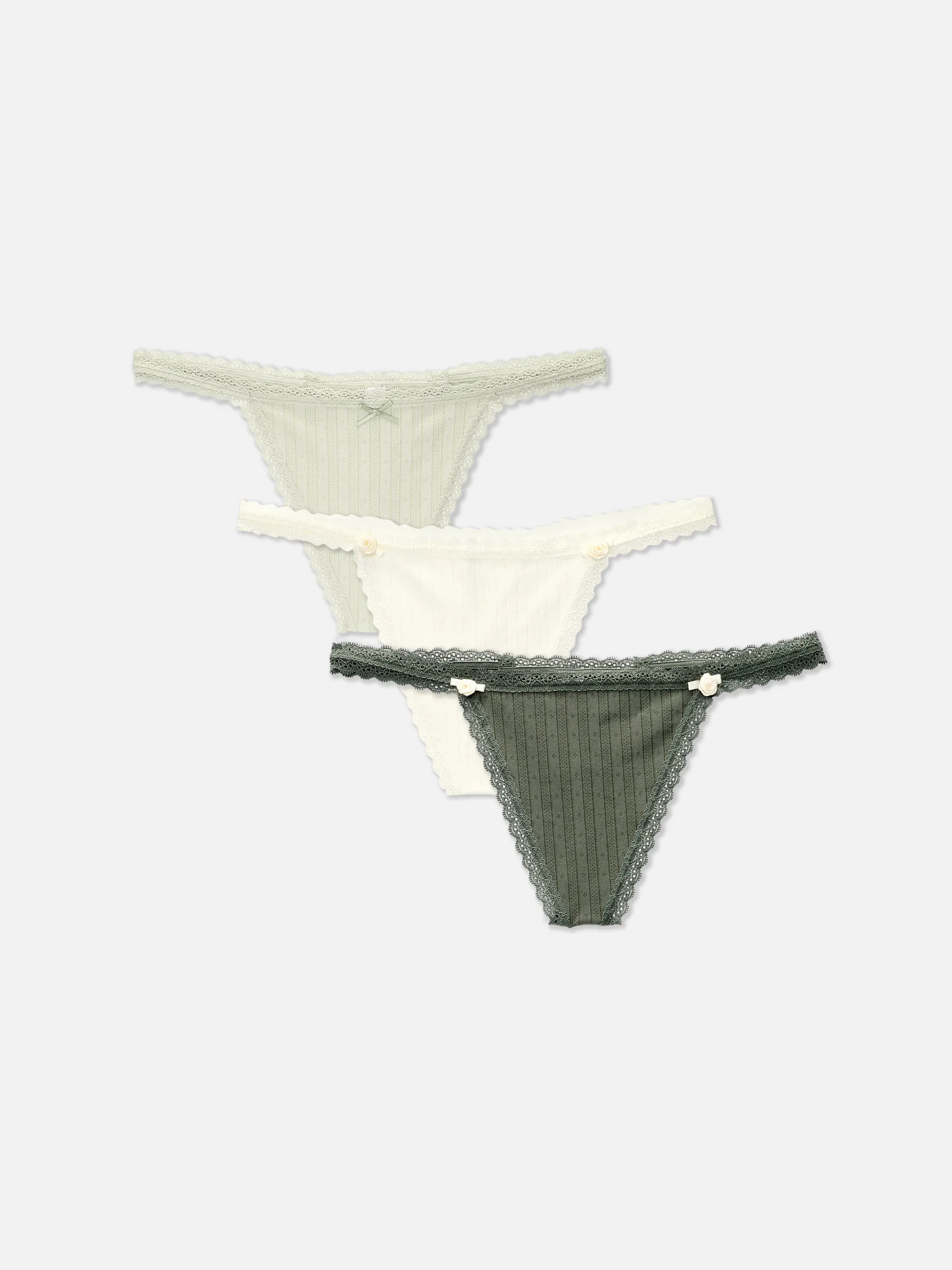 3pk Pointelle Thongs