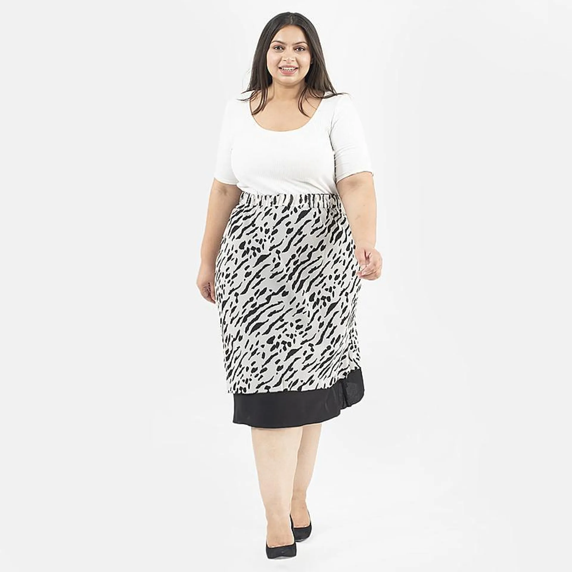 TAMSY Printed Reversible Skirt - White