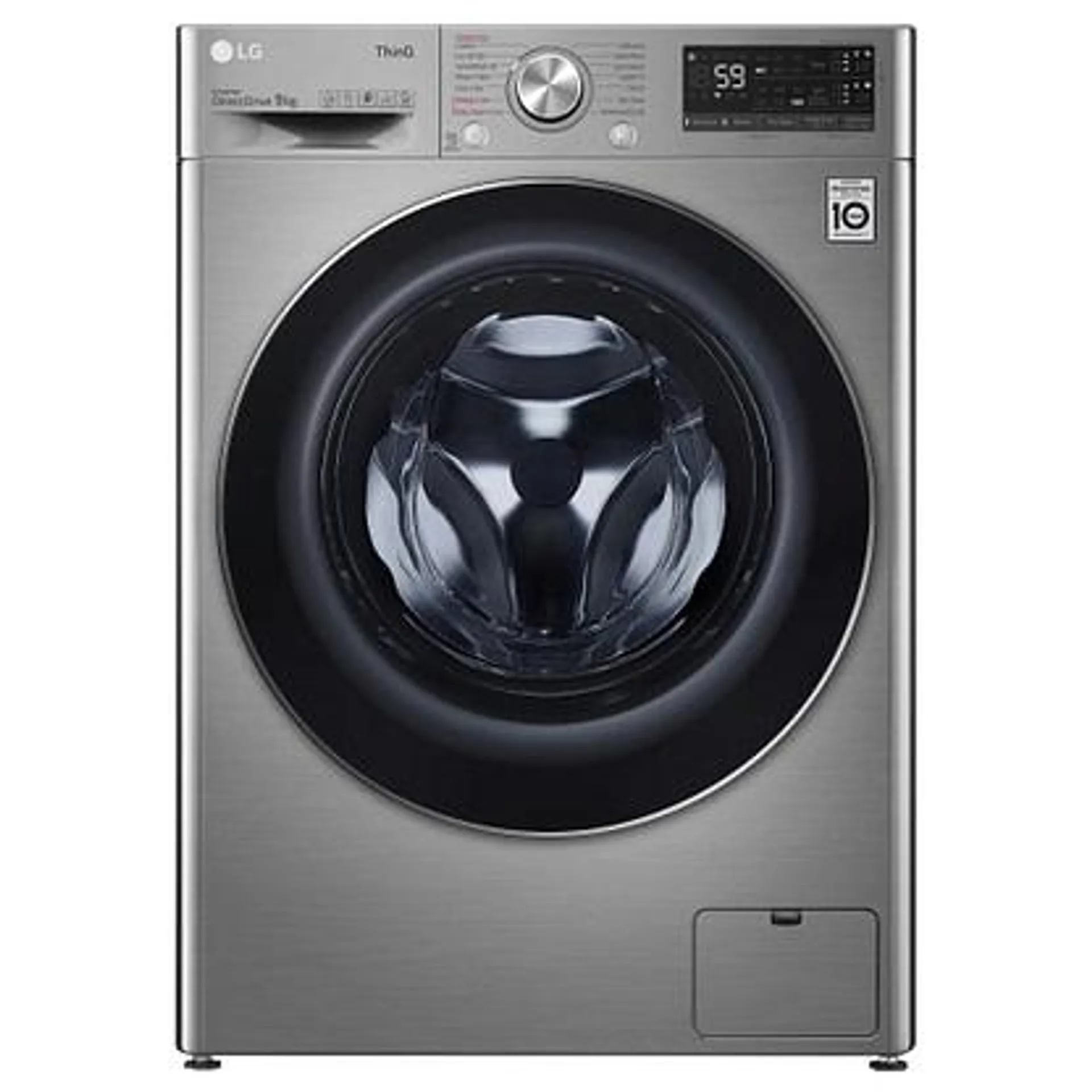 LG F4V709STSA 9kg Autodose TurboWash Steam Washing Machine 1400rpm – GRAPHITE