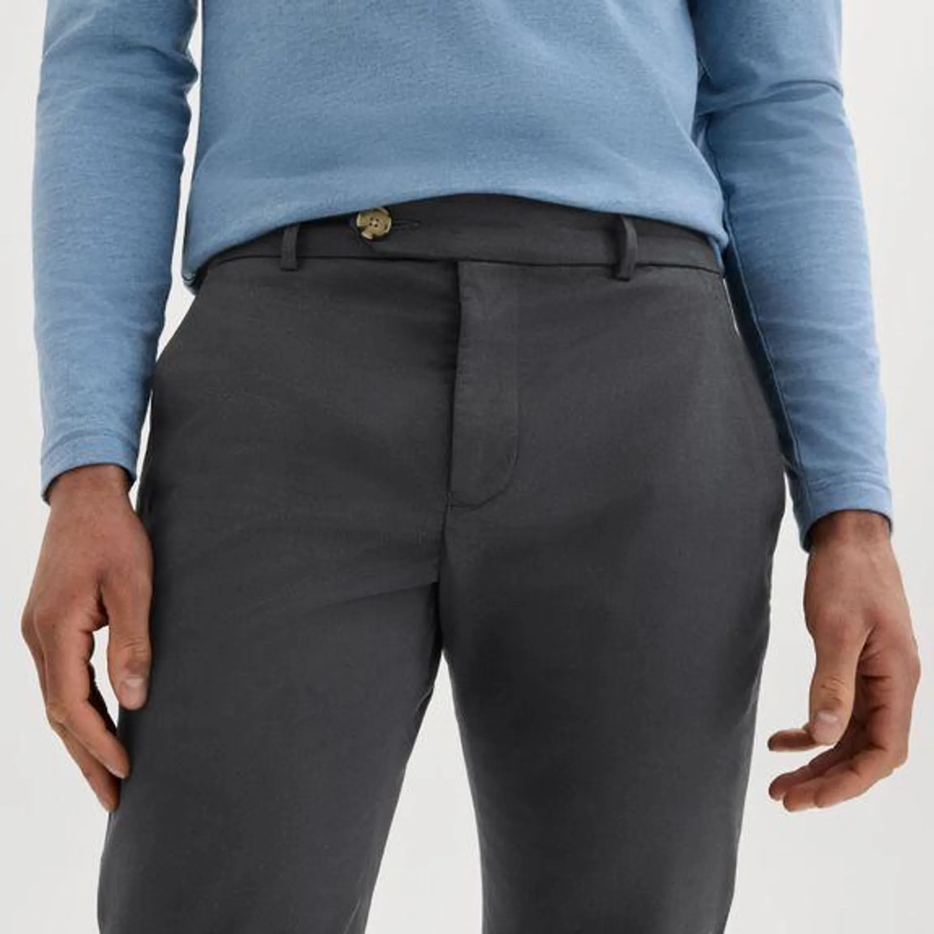 Gray stretch chinos