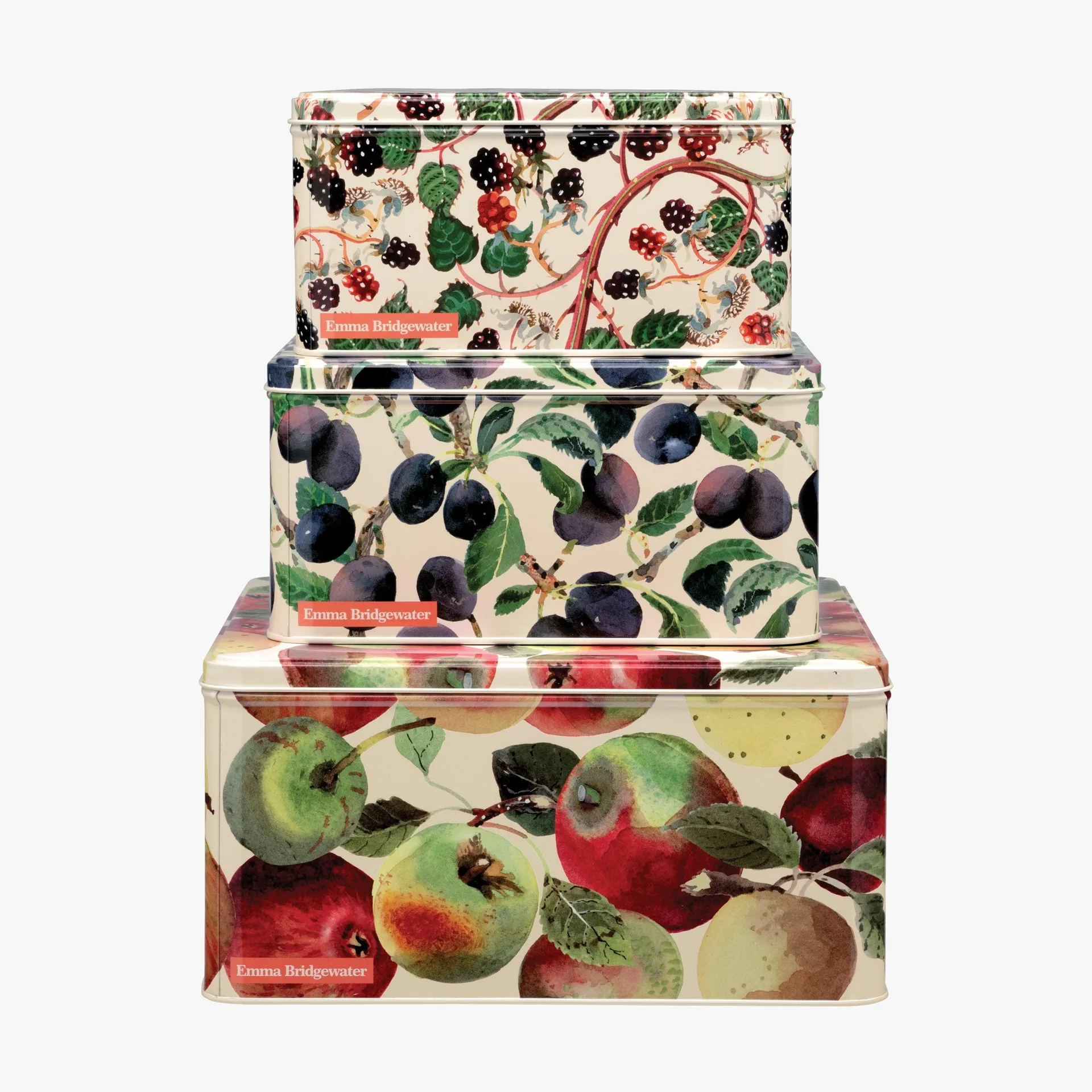 Vegetable Garden Apples Set of 3 Square Cake Tins