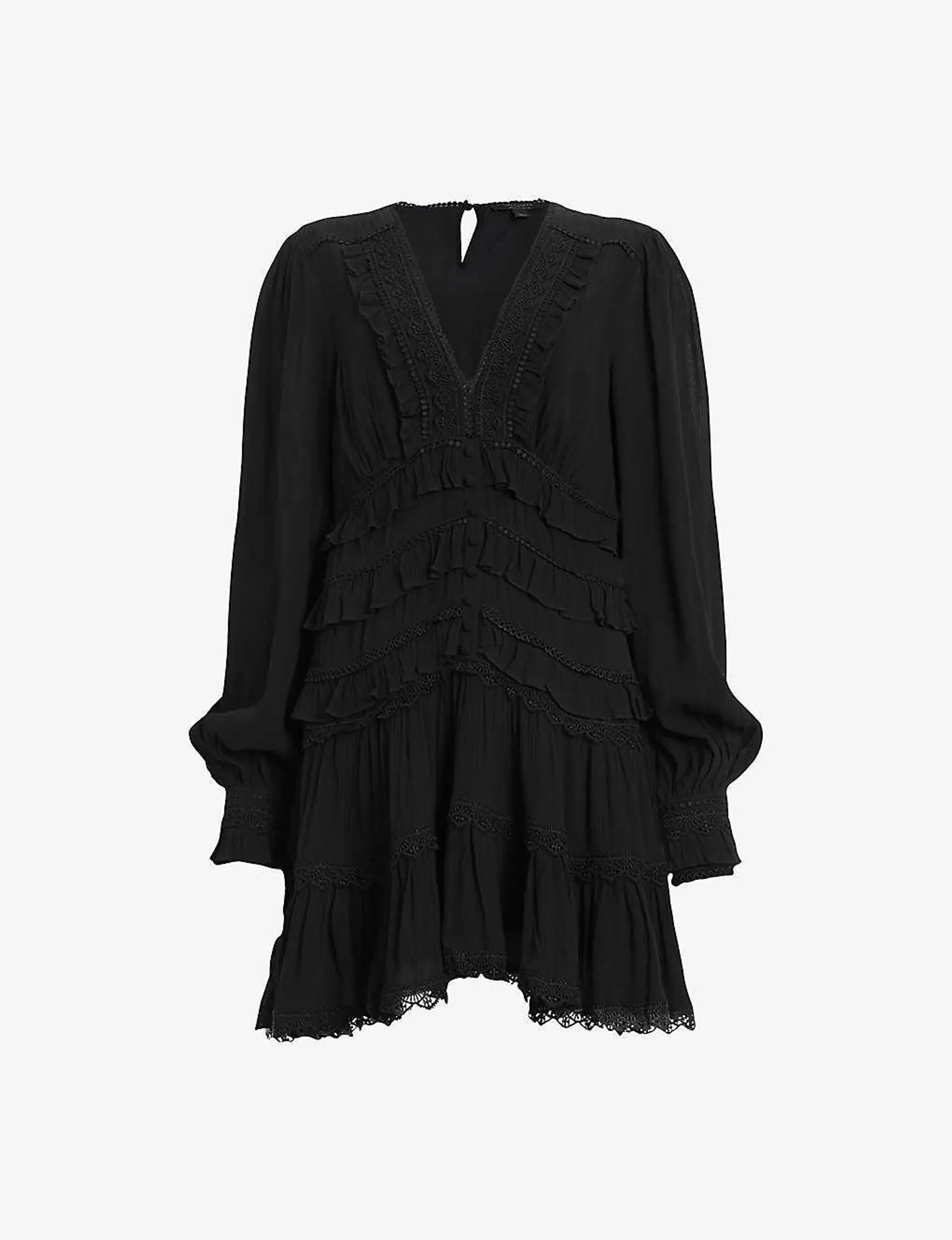 Zora ruffled woven mini dress