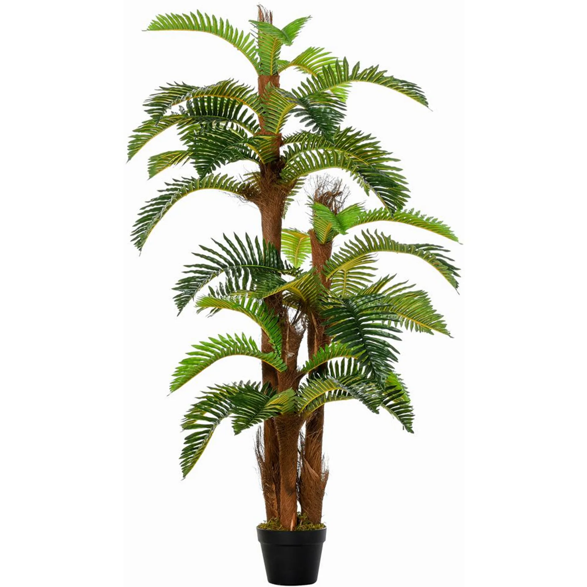 Outsunny Fern Tree Artificial Plant In Pot 5ft