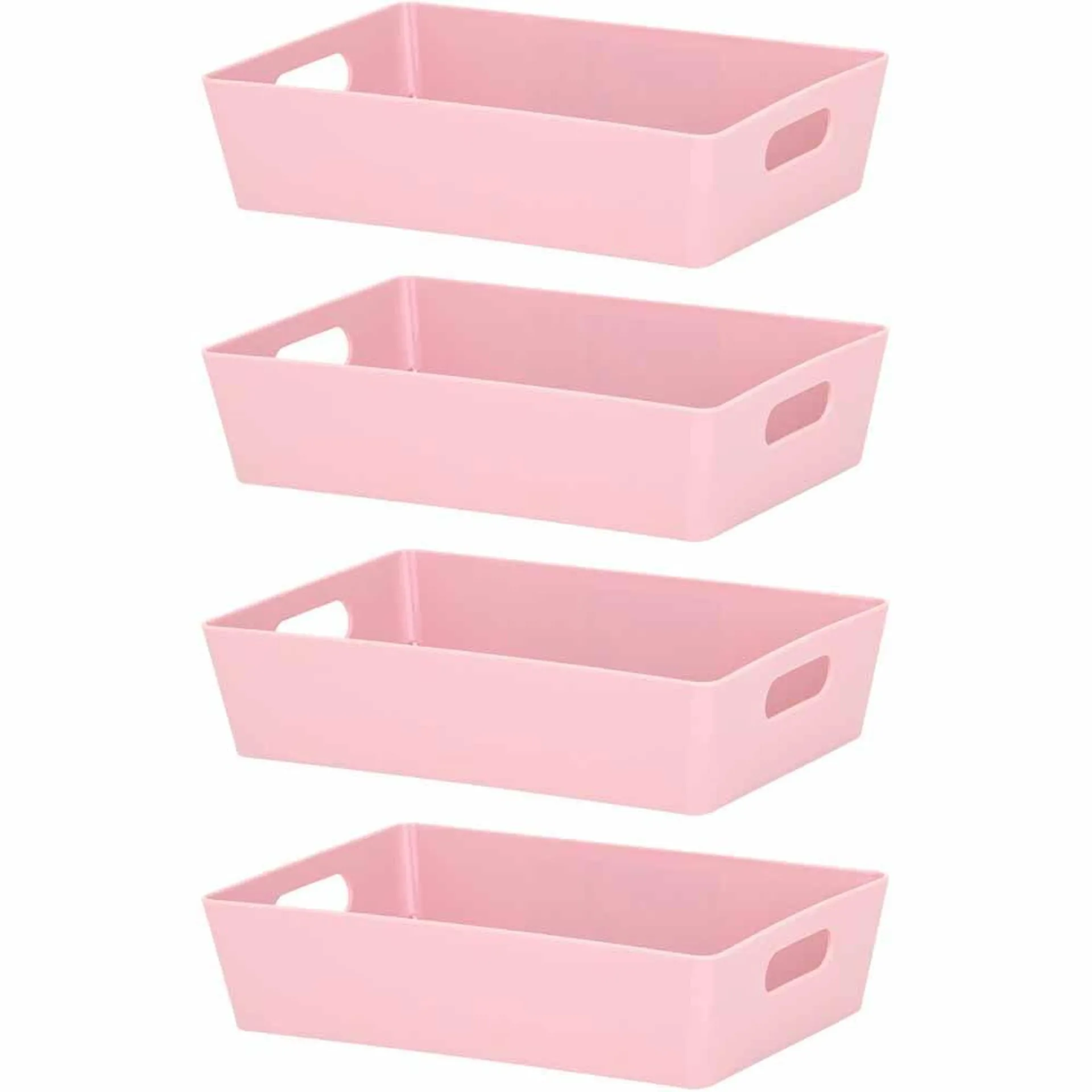 Wham 2L Pink Studio 4.1 Medium Slim Basket Set of 4