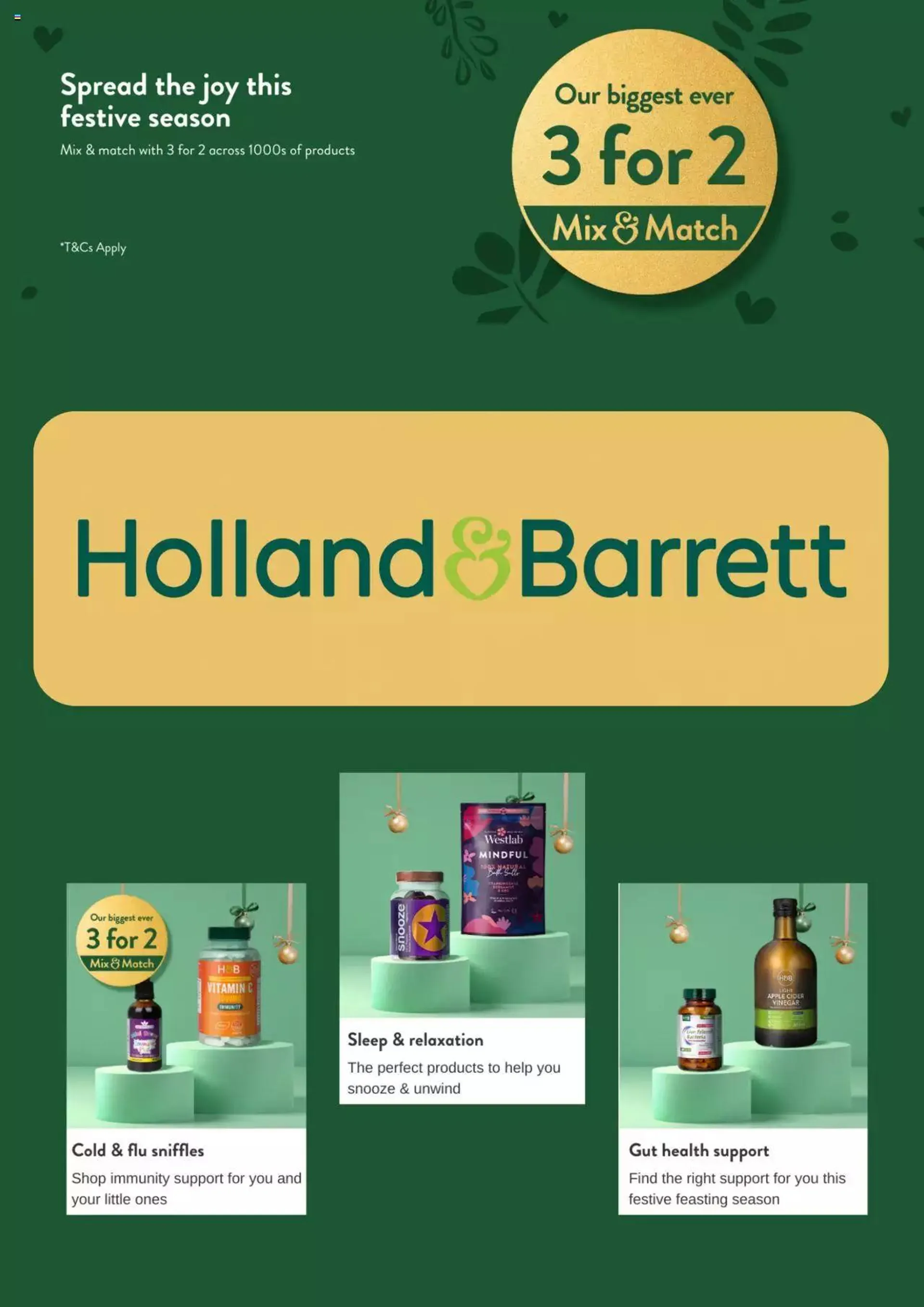 Holland & Barrett offers from 30 November to 6 January 2024 - Catalogue Page 1