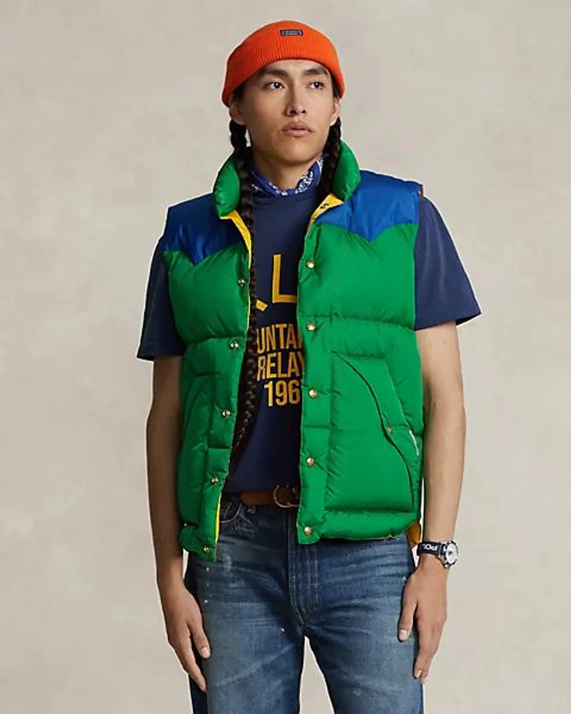 Water-Resistant Down Western Gilet