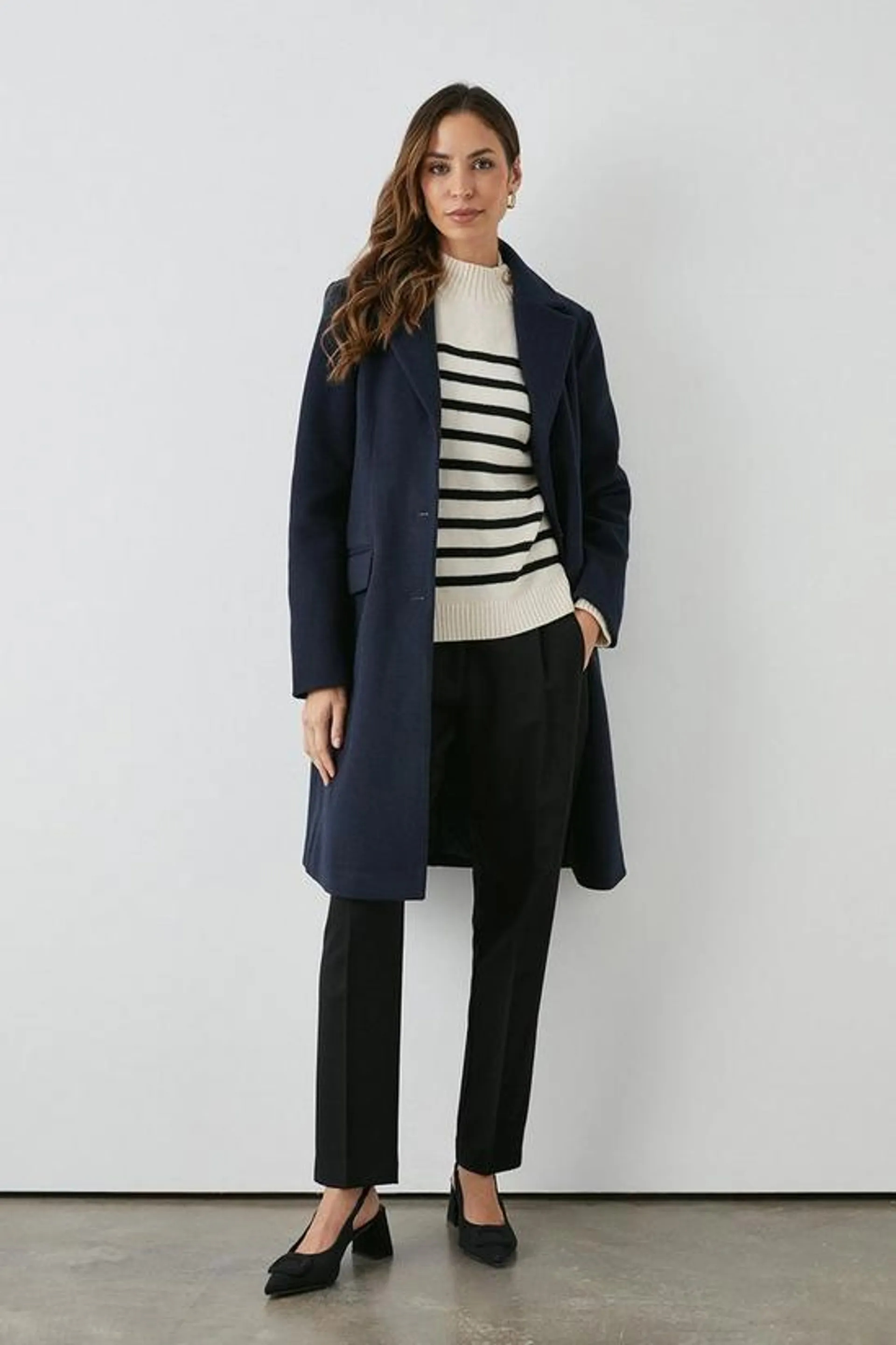 Longline Fit And Flare Coat