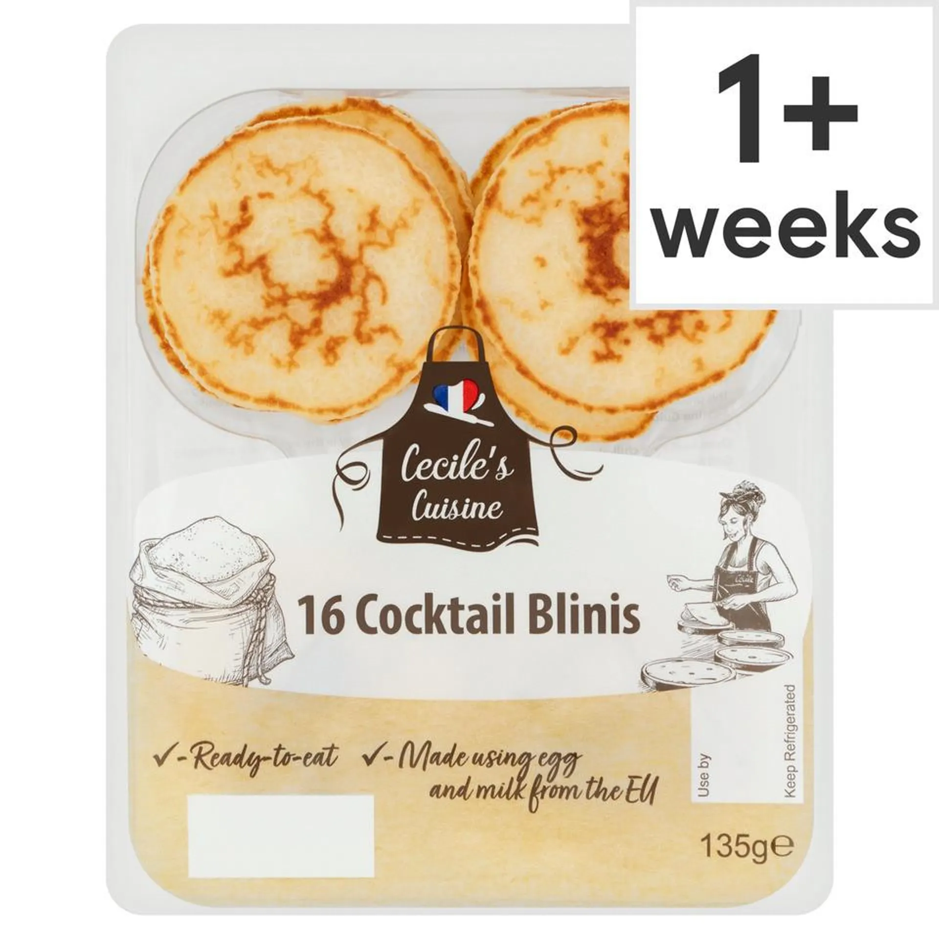 Cecile's Cuisine 16 Cocktail Blinis 135G