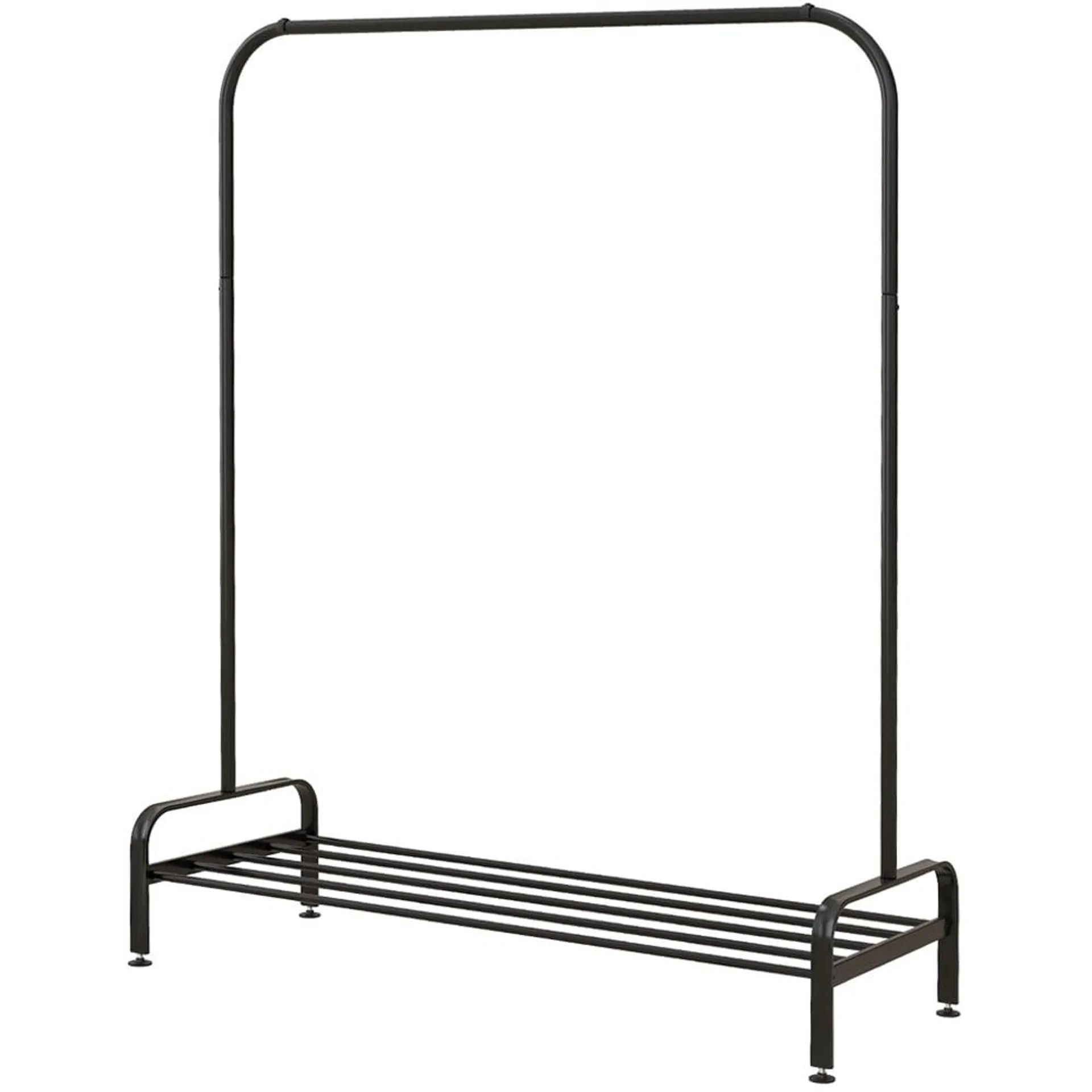 Costway Single Shelf Black Metal Clothes Stand