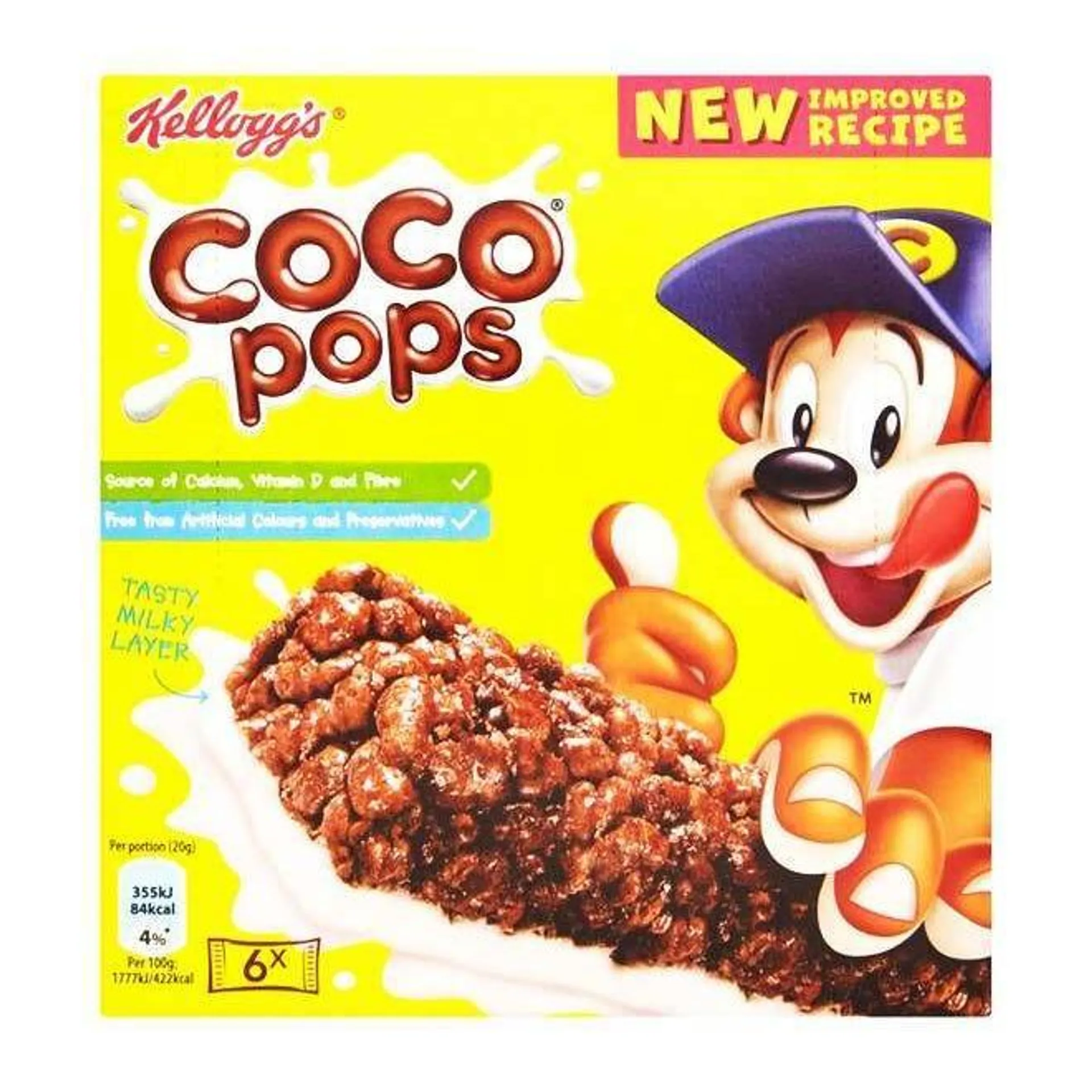 Kellogg's Coco Pops Snack Bar, 20g (Pack of 6)