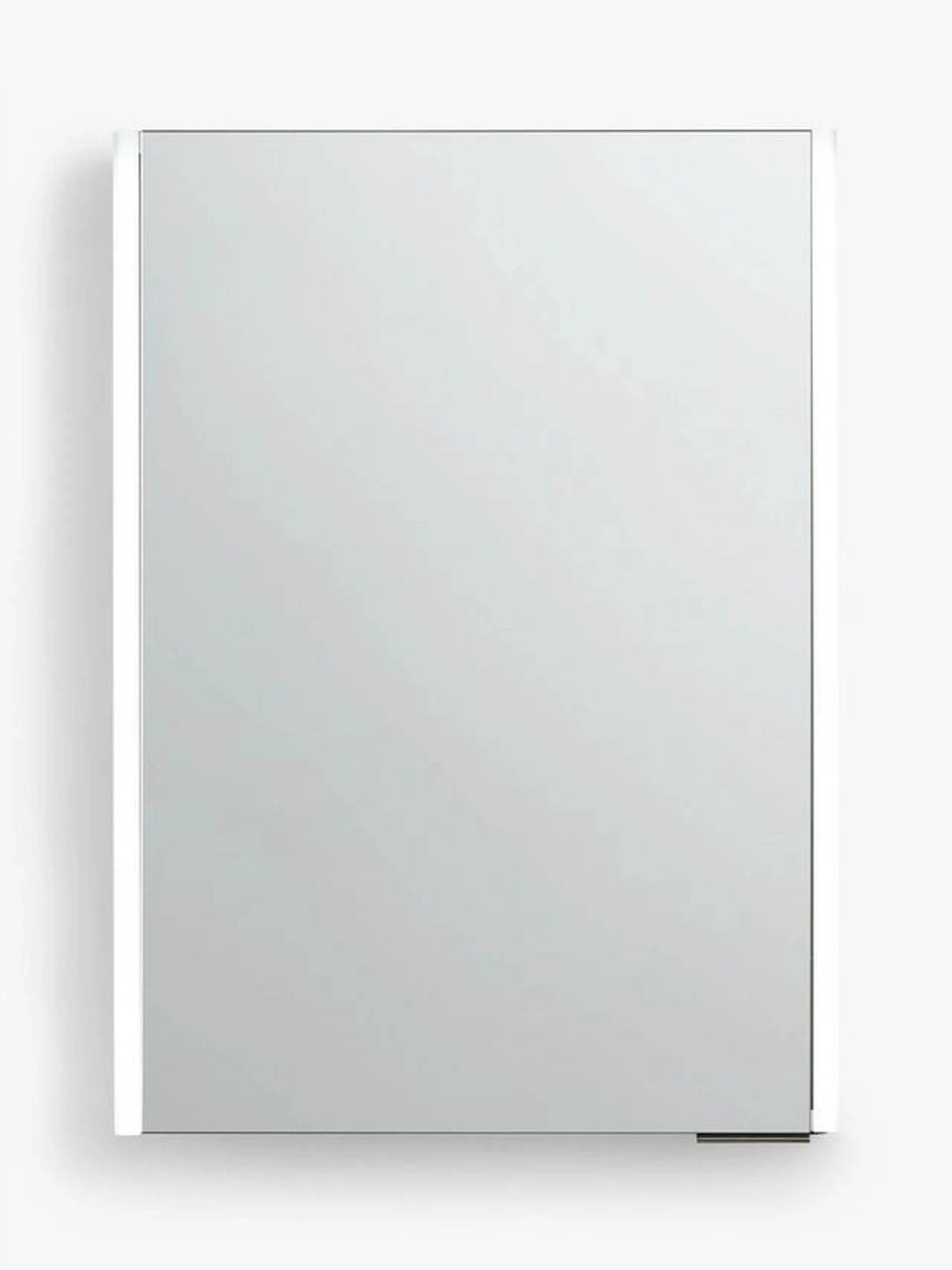 Vertical Single Mirrored and Illuminated Bathroom Cabinet