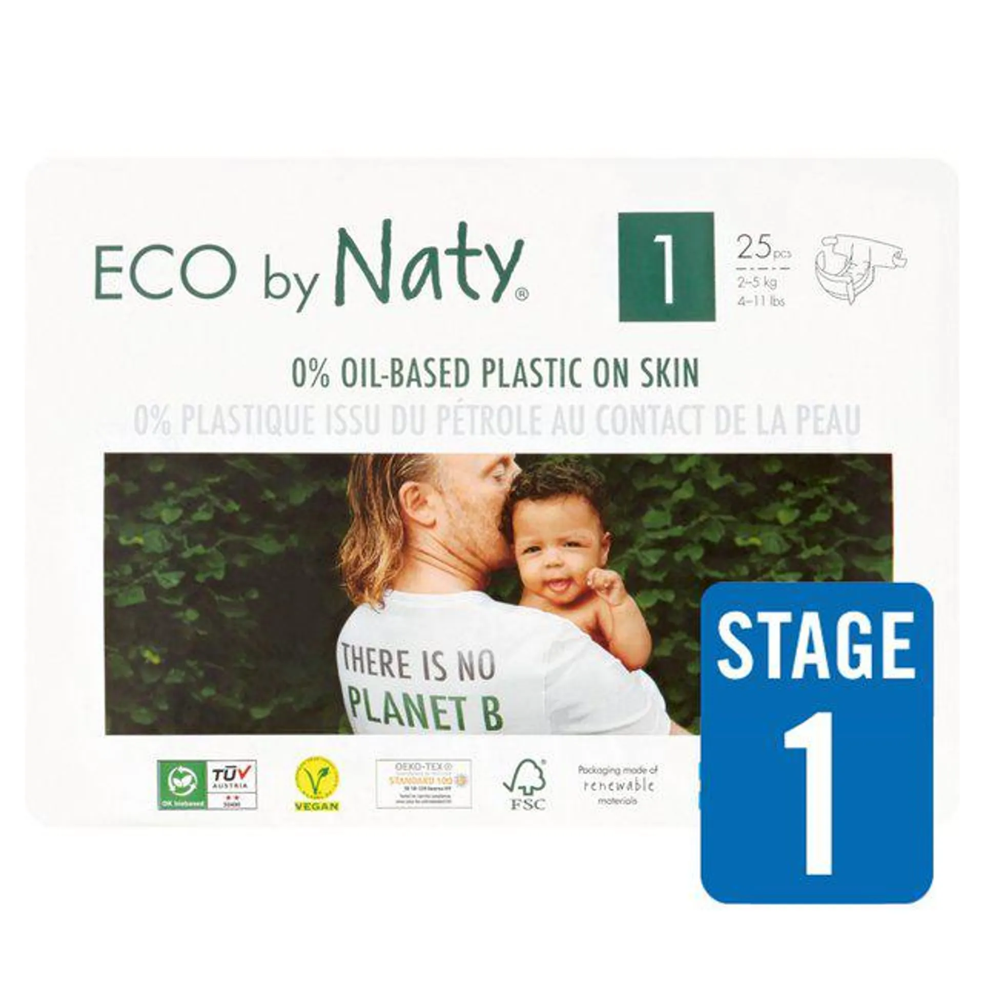Eco by Naty Nappies, Size 1 25 per pack