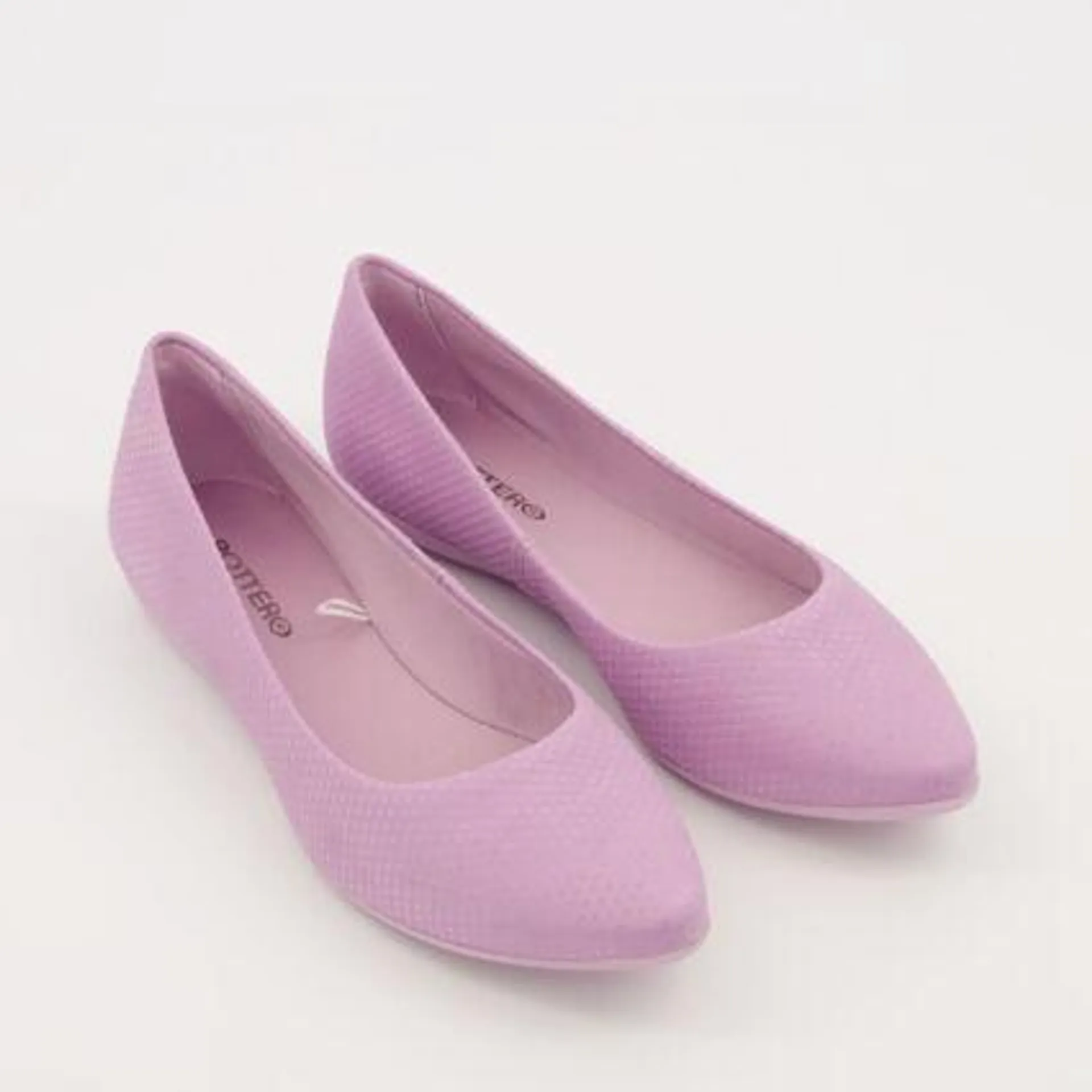 Lilac Leather Ballerinas