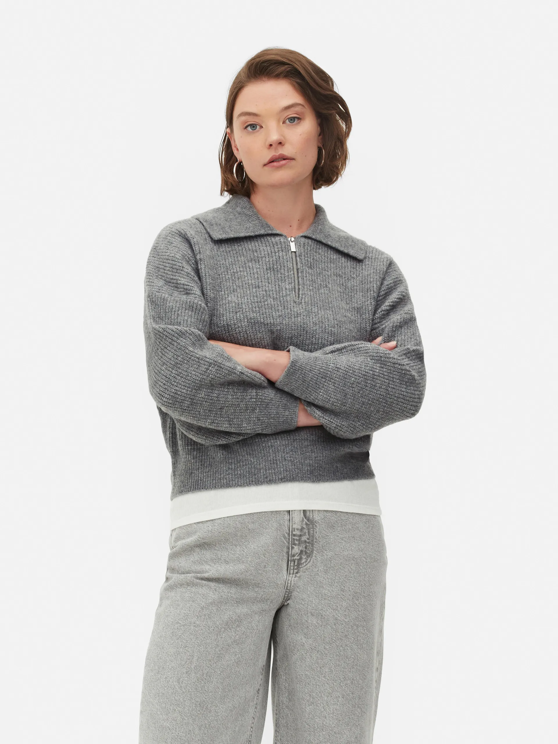 Collared Quarter-Zip Jumper