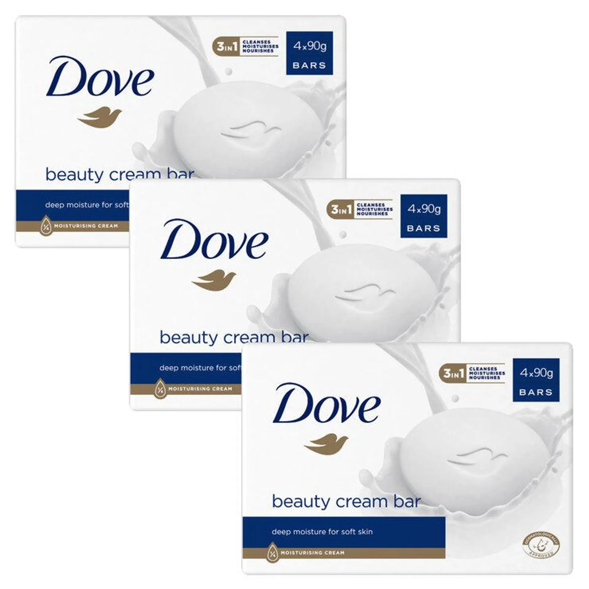 Dove Cream Soap Bar, 12 x 90g